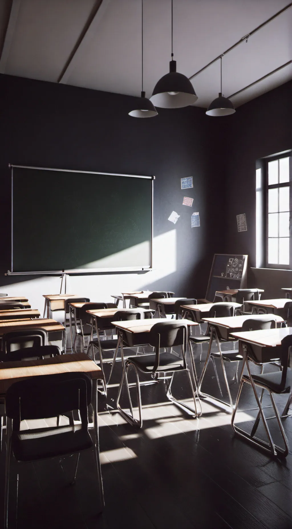 ai character: classroom background