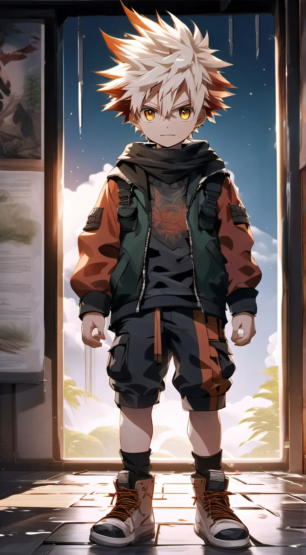 ai character: bakugo bebe background