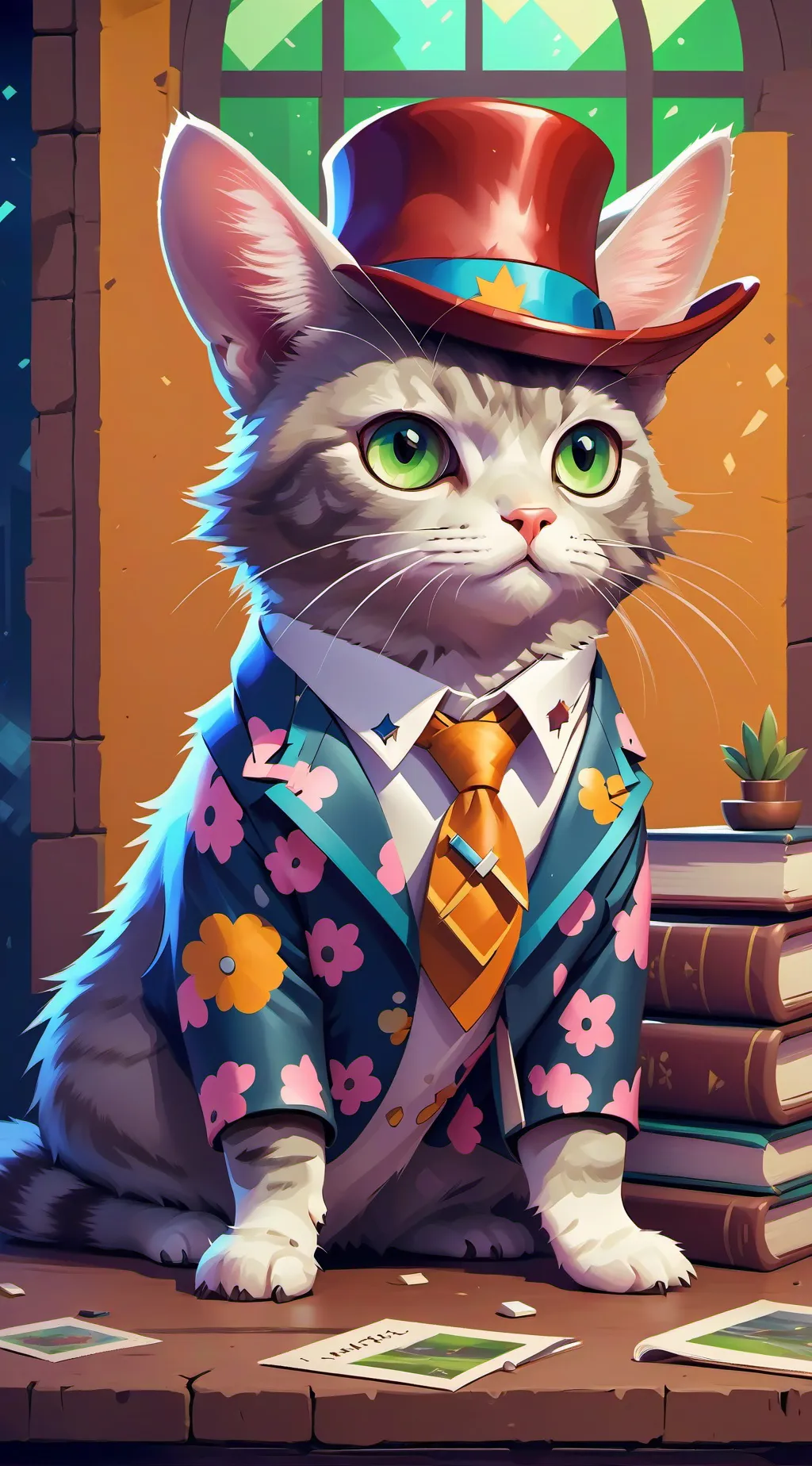 ai character: Dandys world :] background