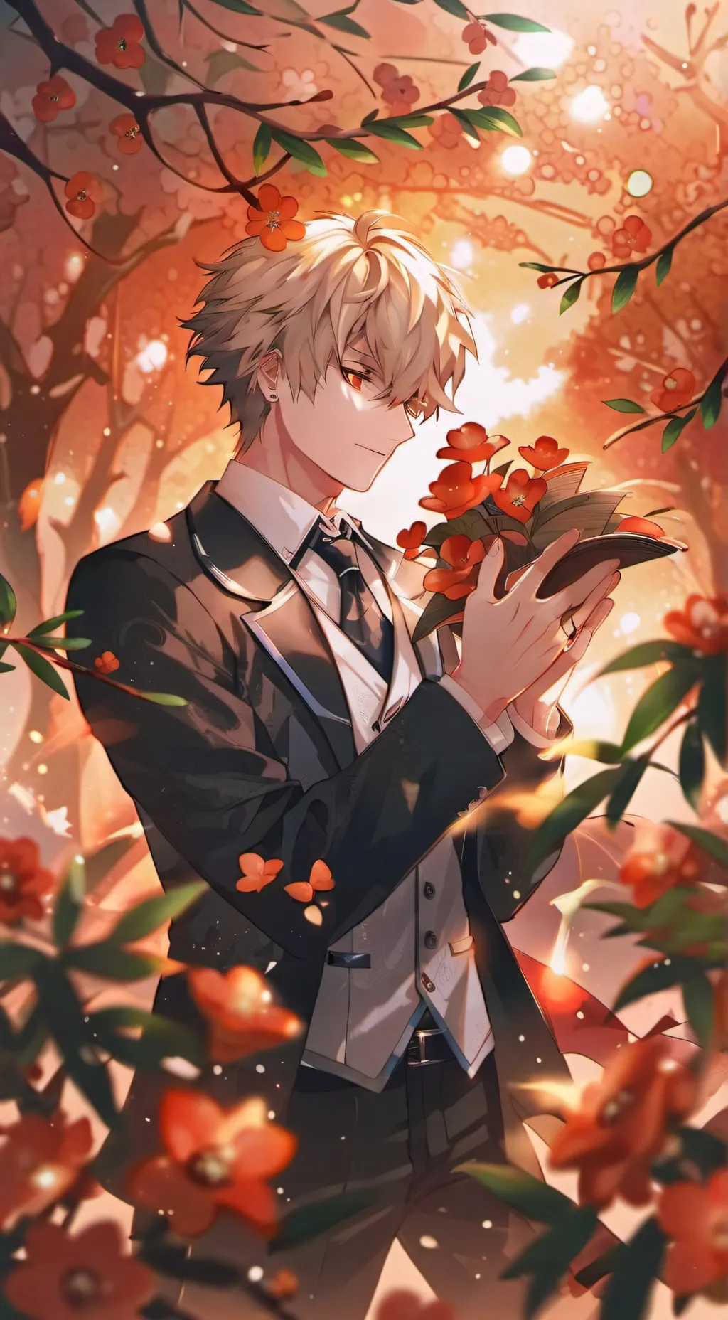 ai character: deku/bakugo  background