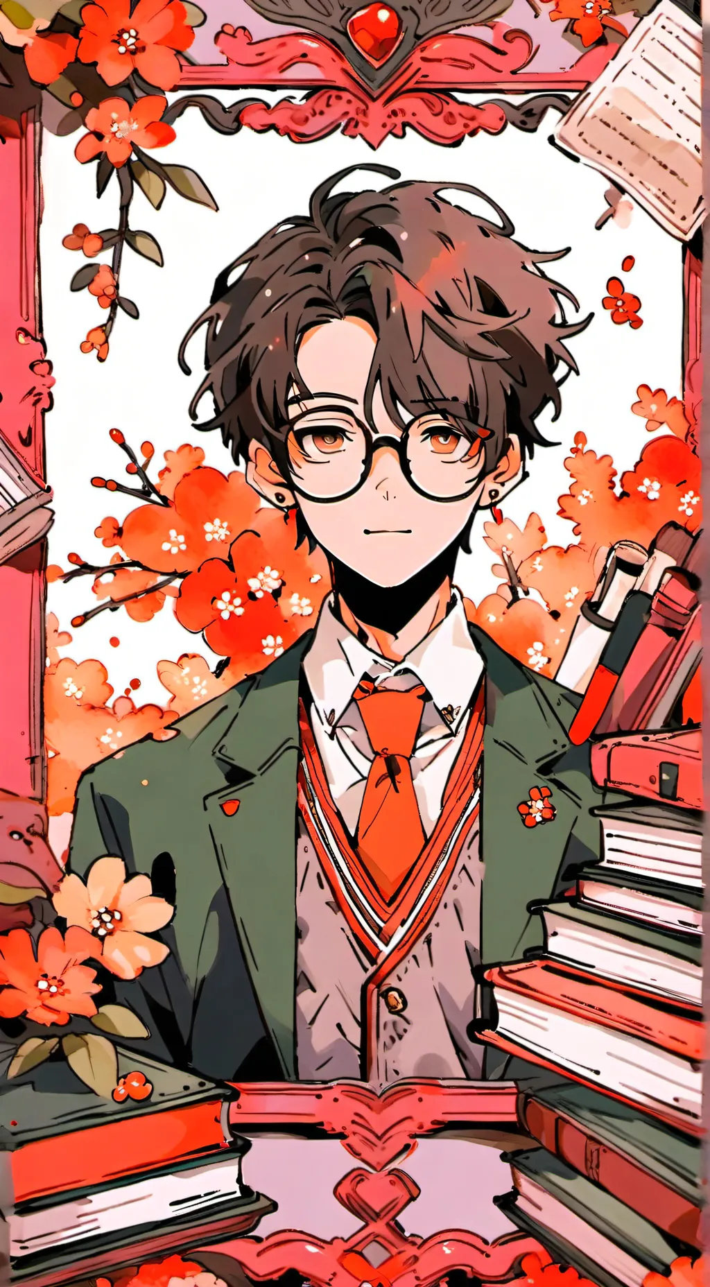 ai character: school nerd background