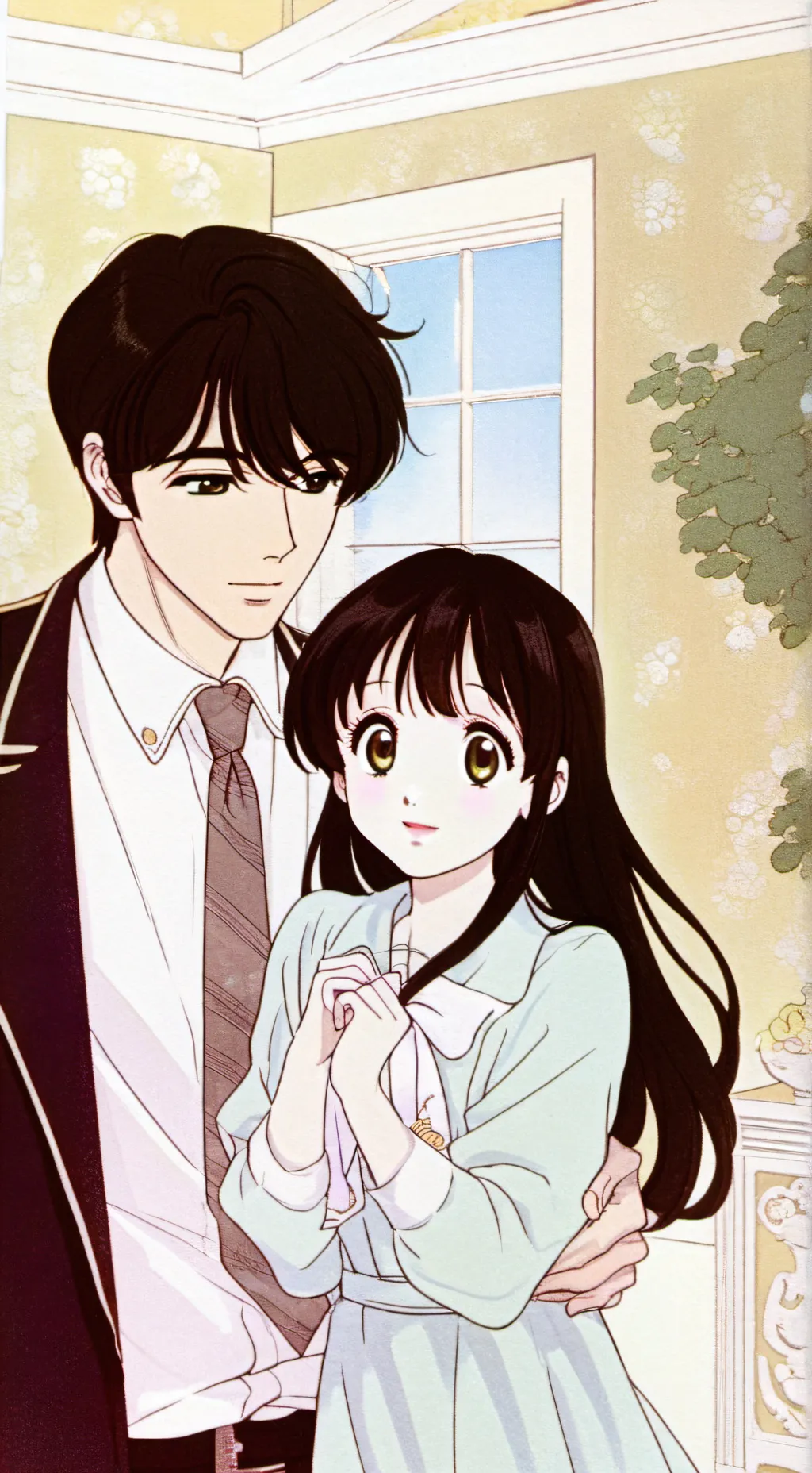 ai character: Мира, грен background