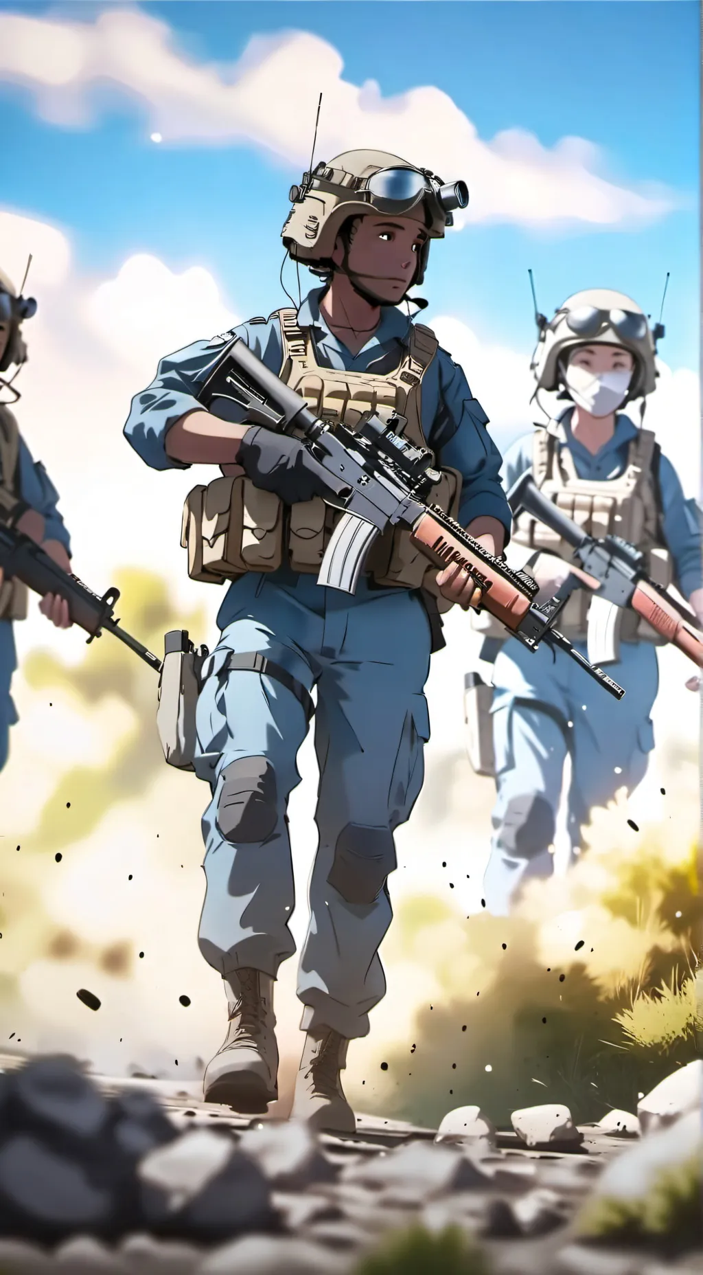 ai character: Guerra em Gaza background