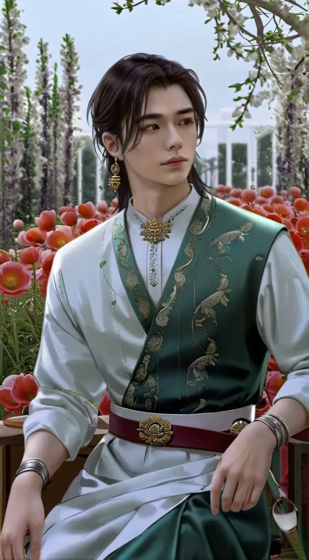 ai character: Hyunjin Stray Kids background