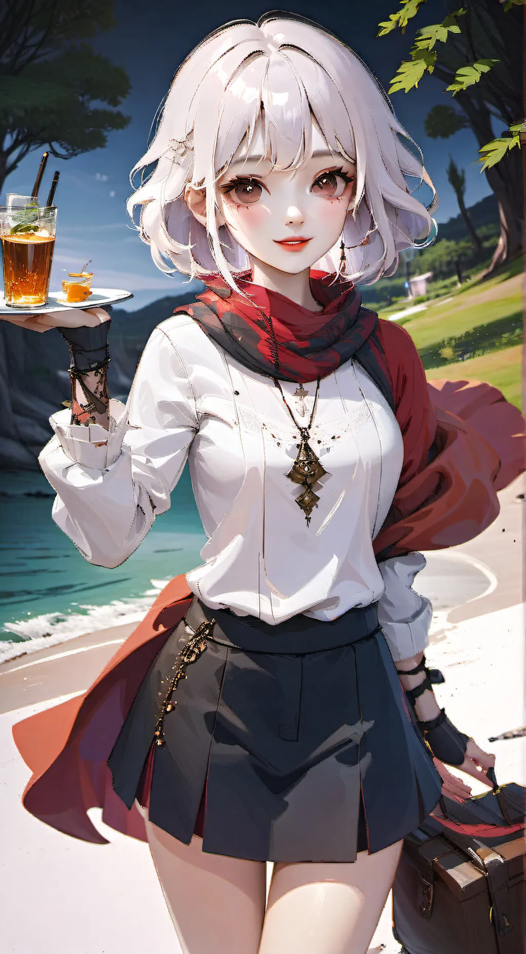 ai character: Snow background