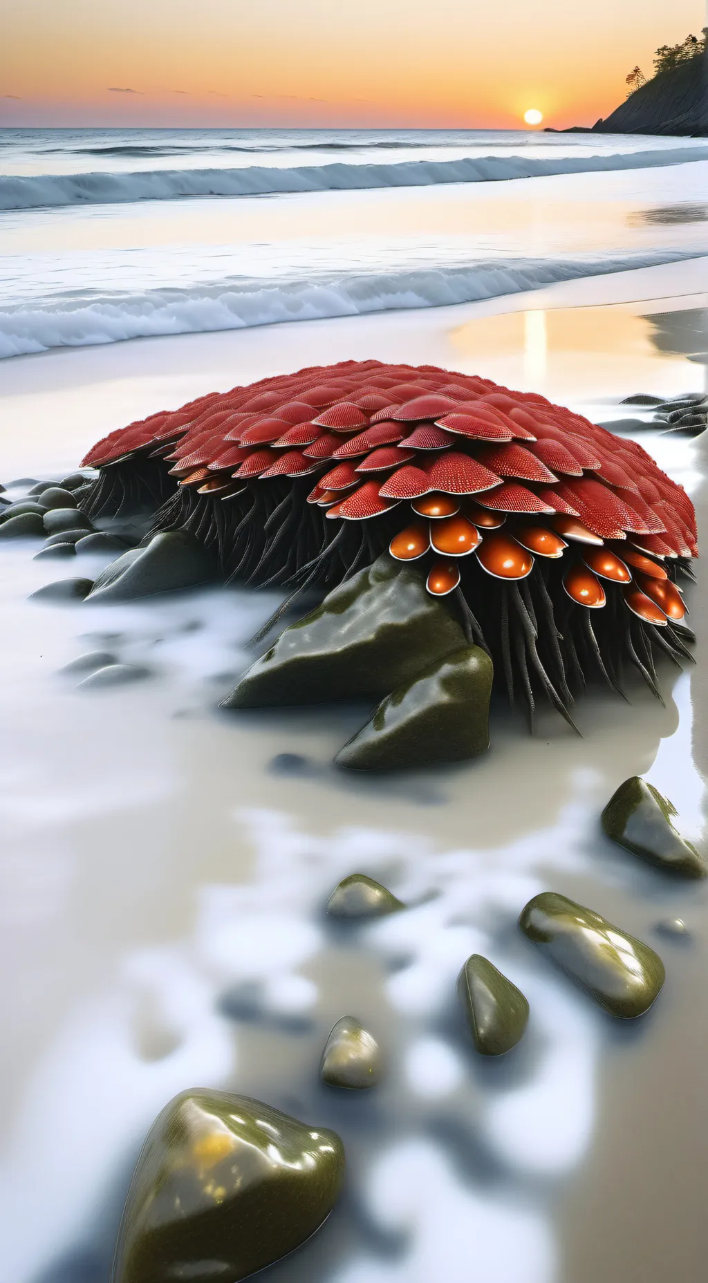 ai character: redia clamia clump background