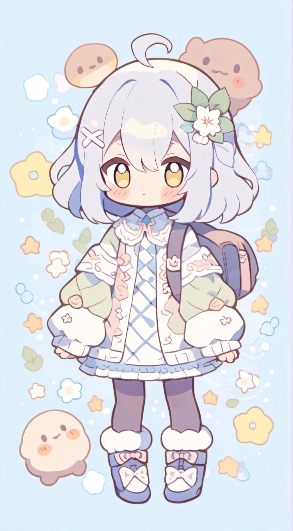 ai character: bakugo but scared  background