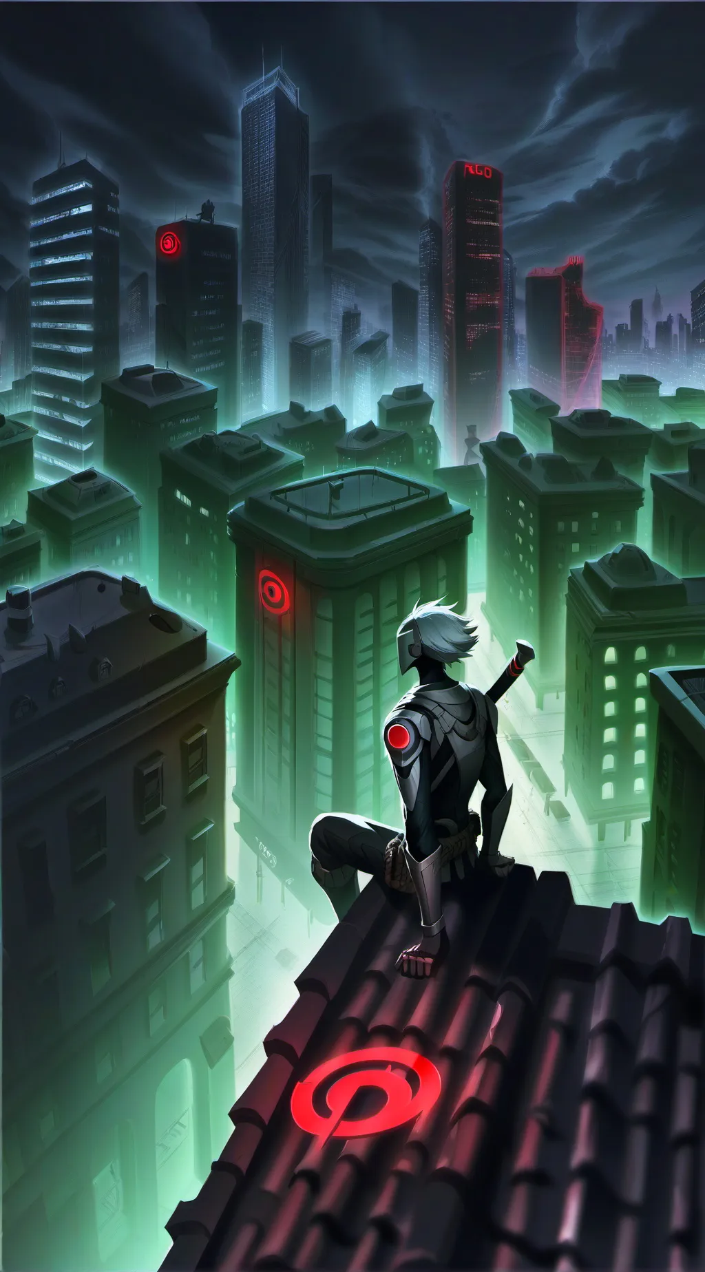 ai character: The city. background