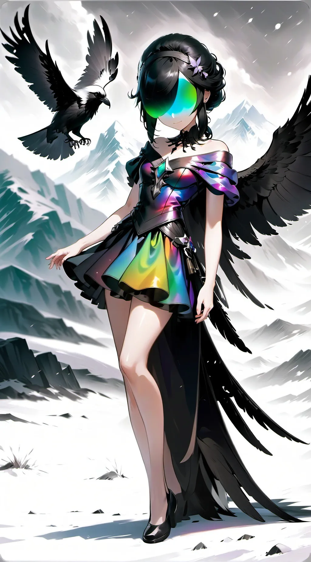 ai character: Violet  background