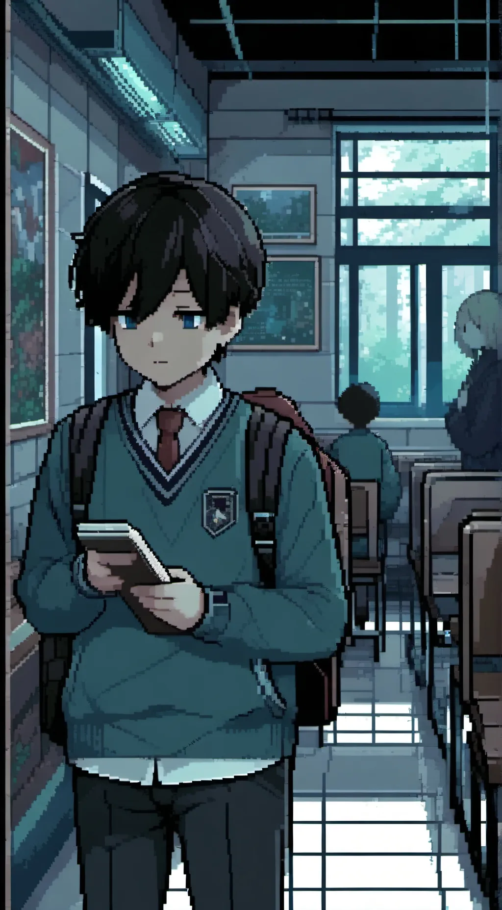 ai character: boys only school background