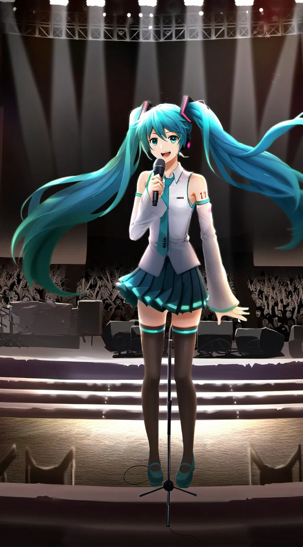 ai character: Мику  background