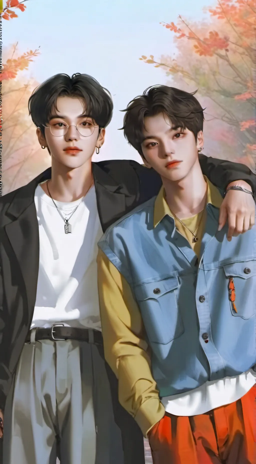 ai character: Hyunjin X Félix background