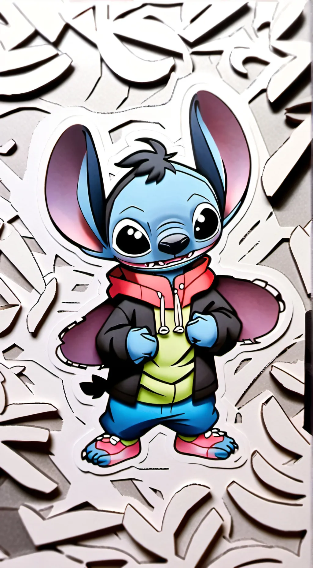 ai character: Stitch background