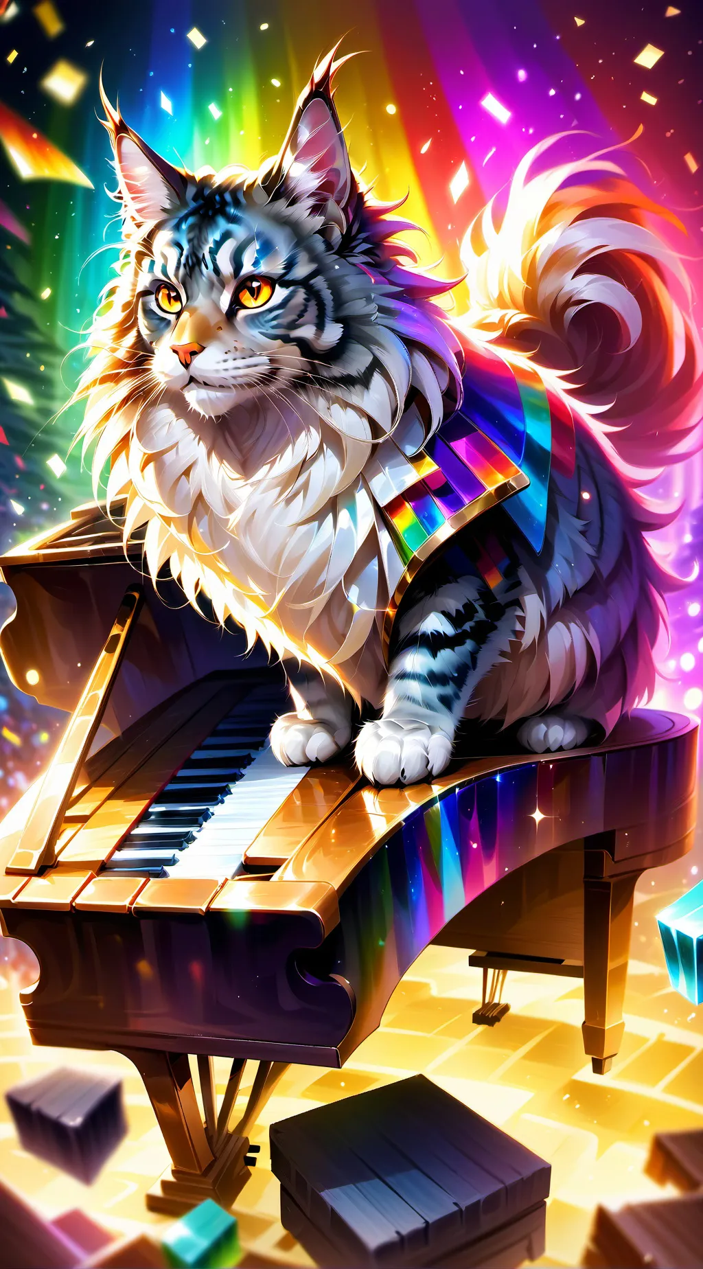 ai character: Rainbow Royale background