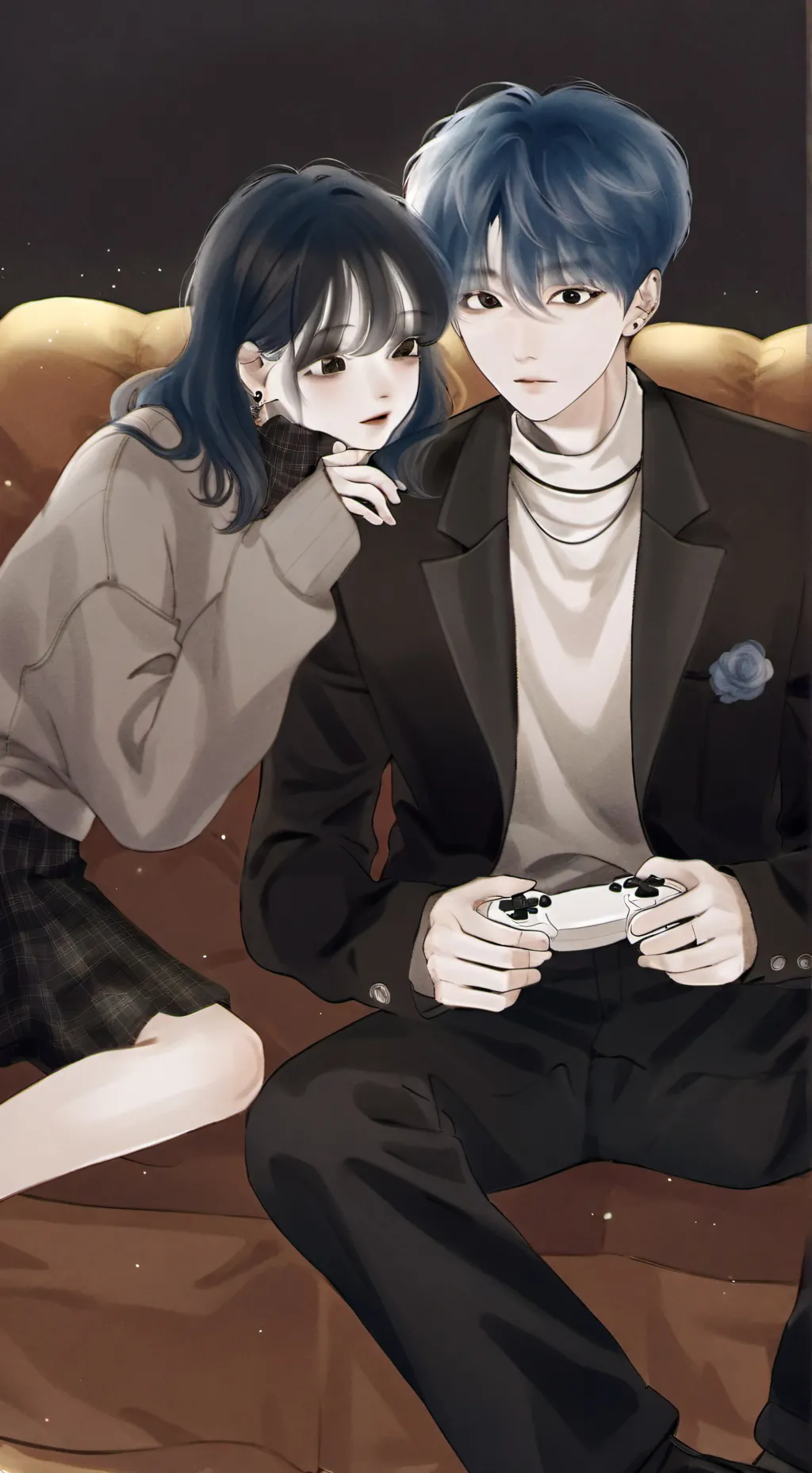 ai character: Male🩵 background