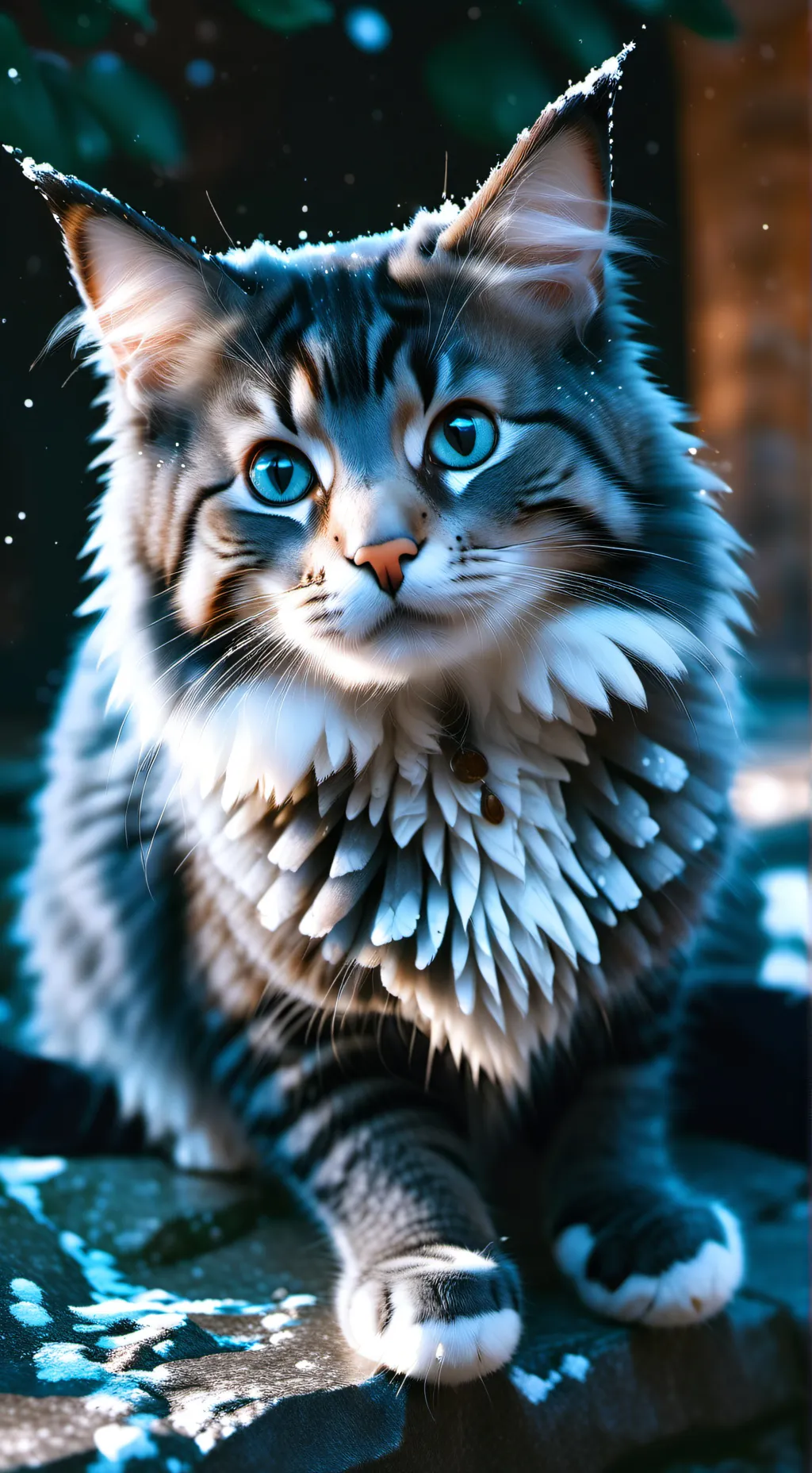 ai character: Cat  background