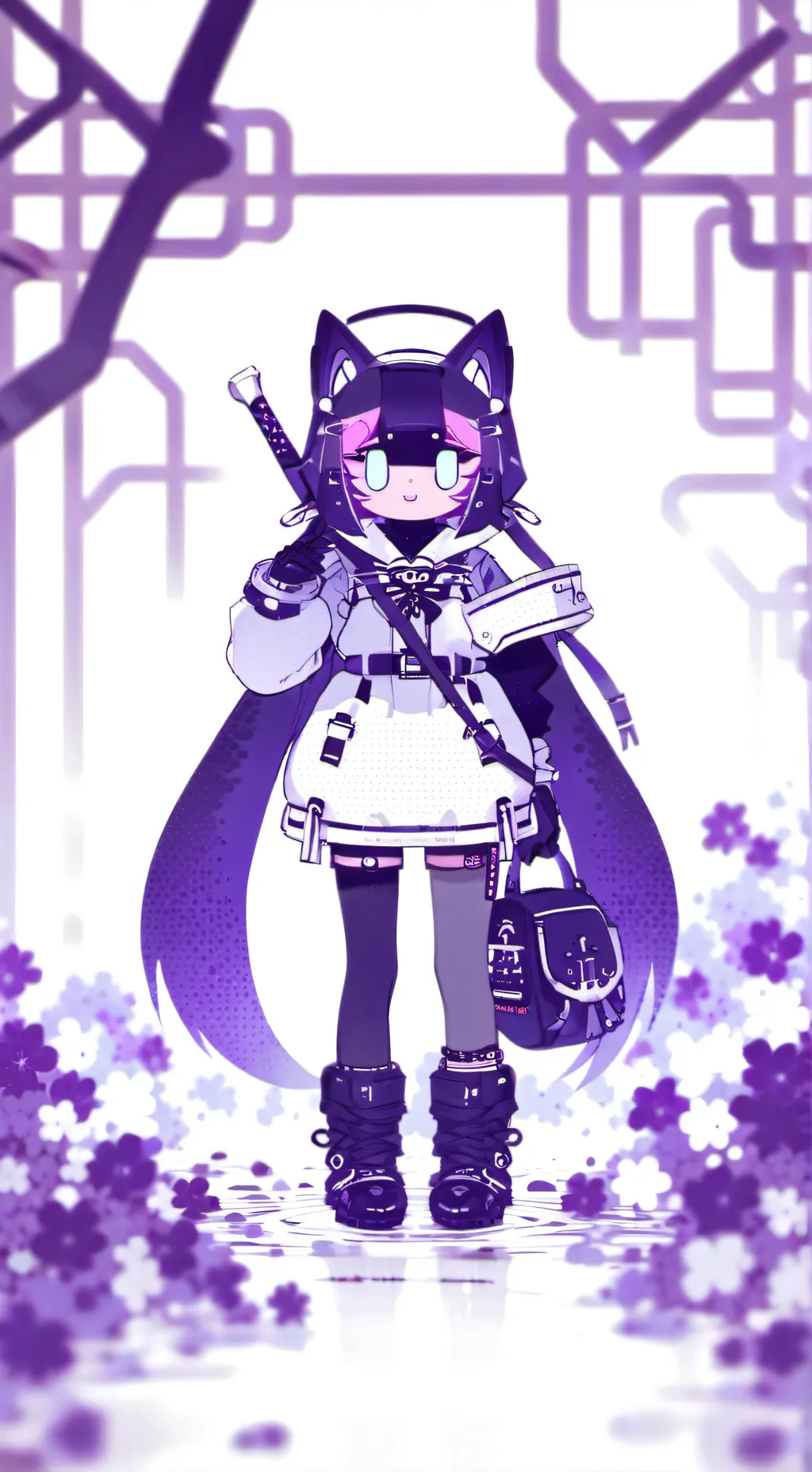 ai character: 💜kittybot💜 background