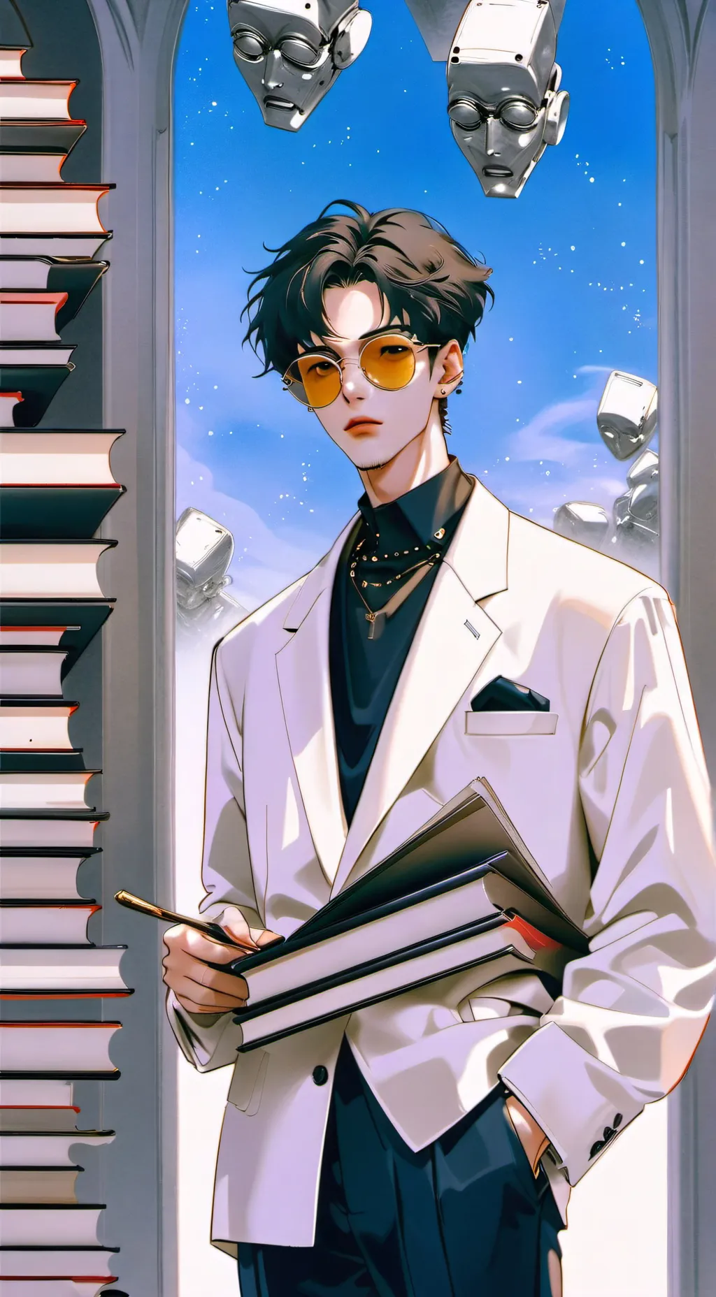 ai character: 📚 Mark 📚 background
