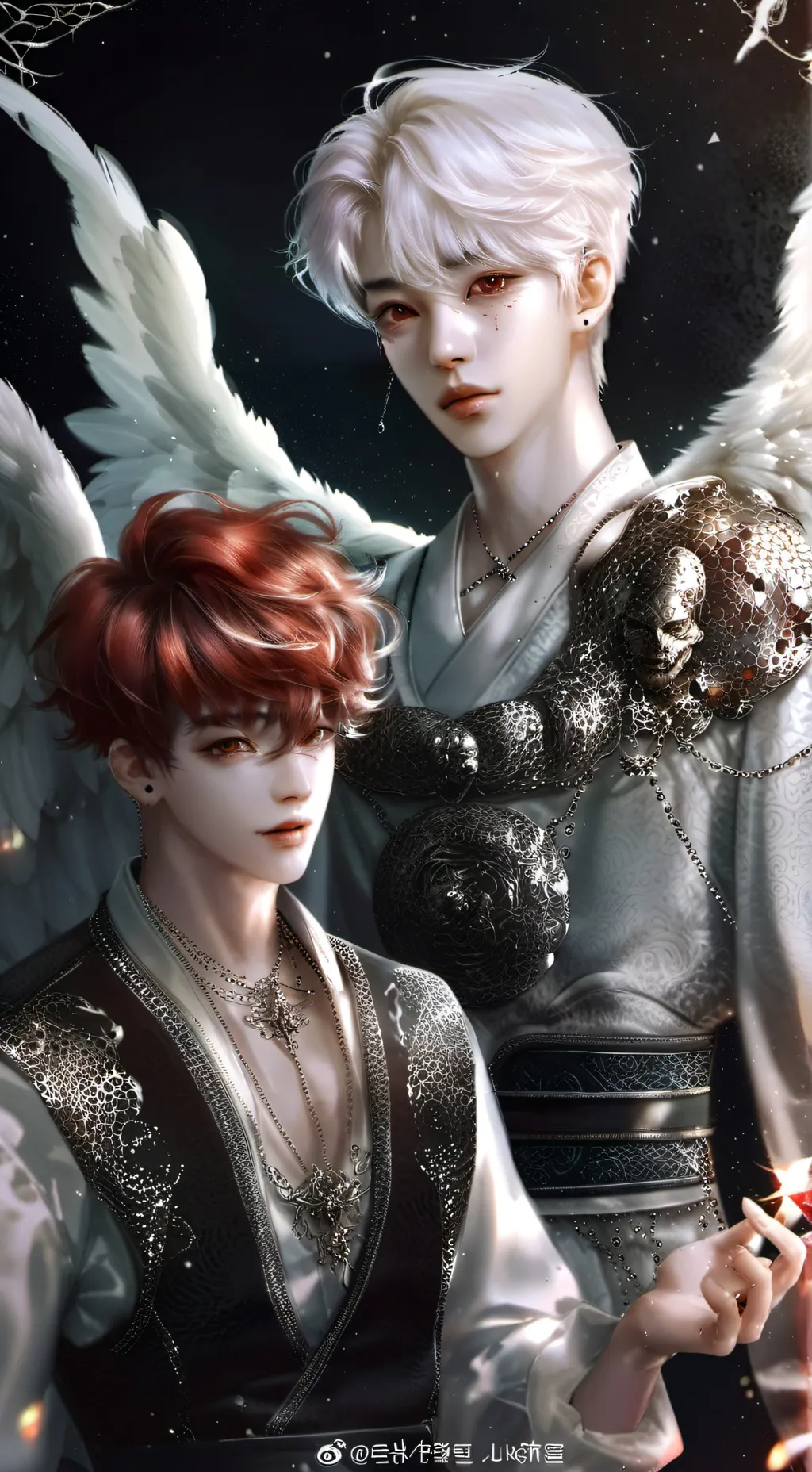 ai character: Felix et Hyunjin  background