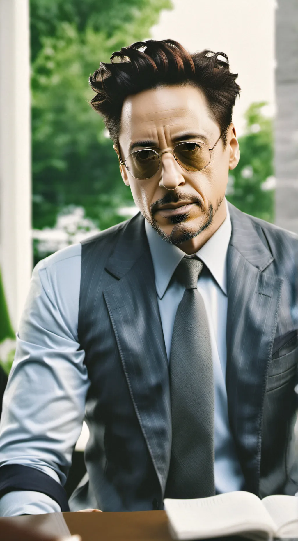 ai character: Robert downey jr  background