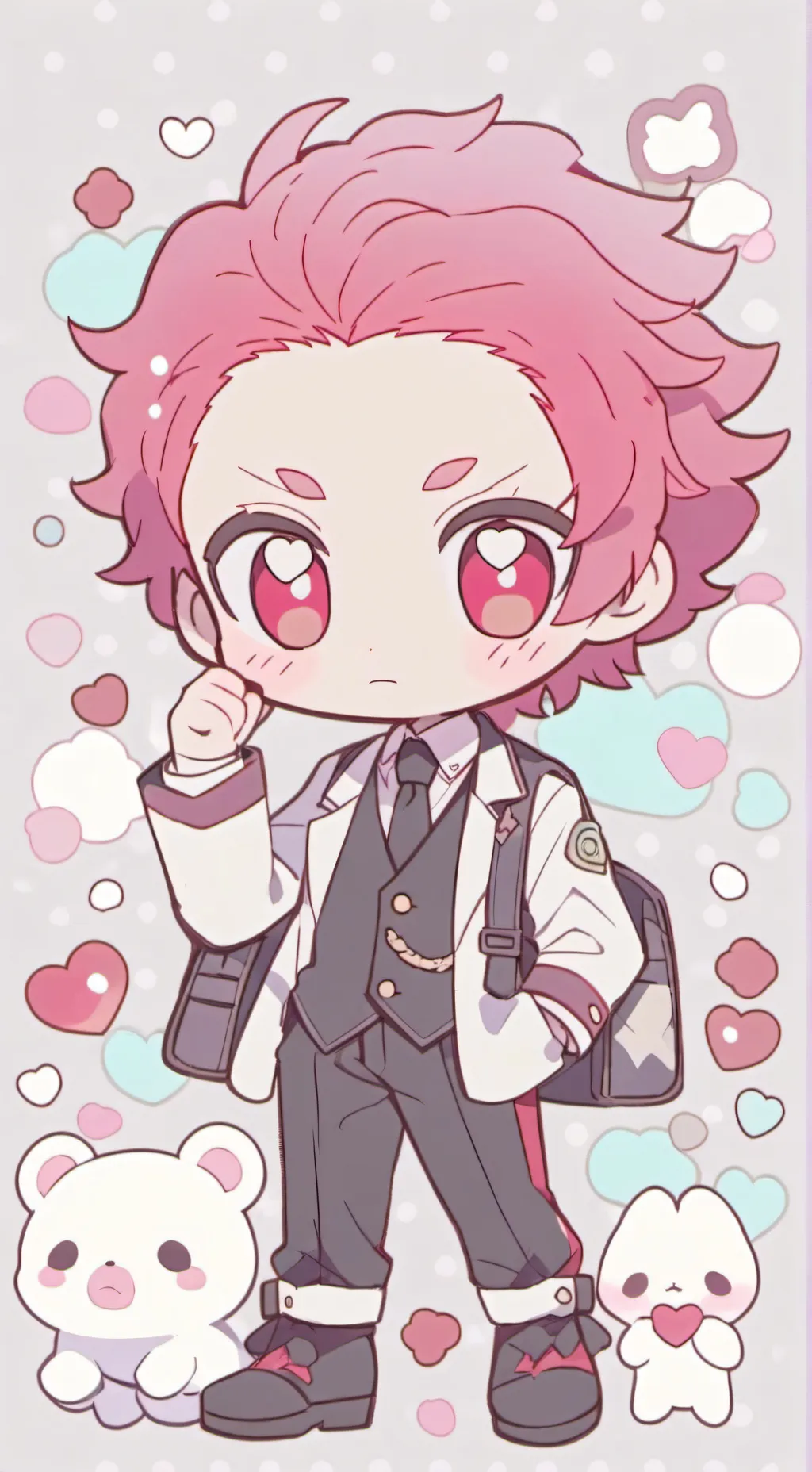 ai character: Sukuna..but chibi? background