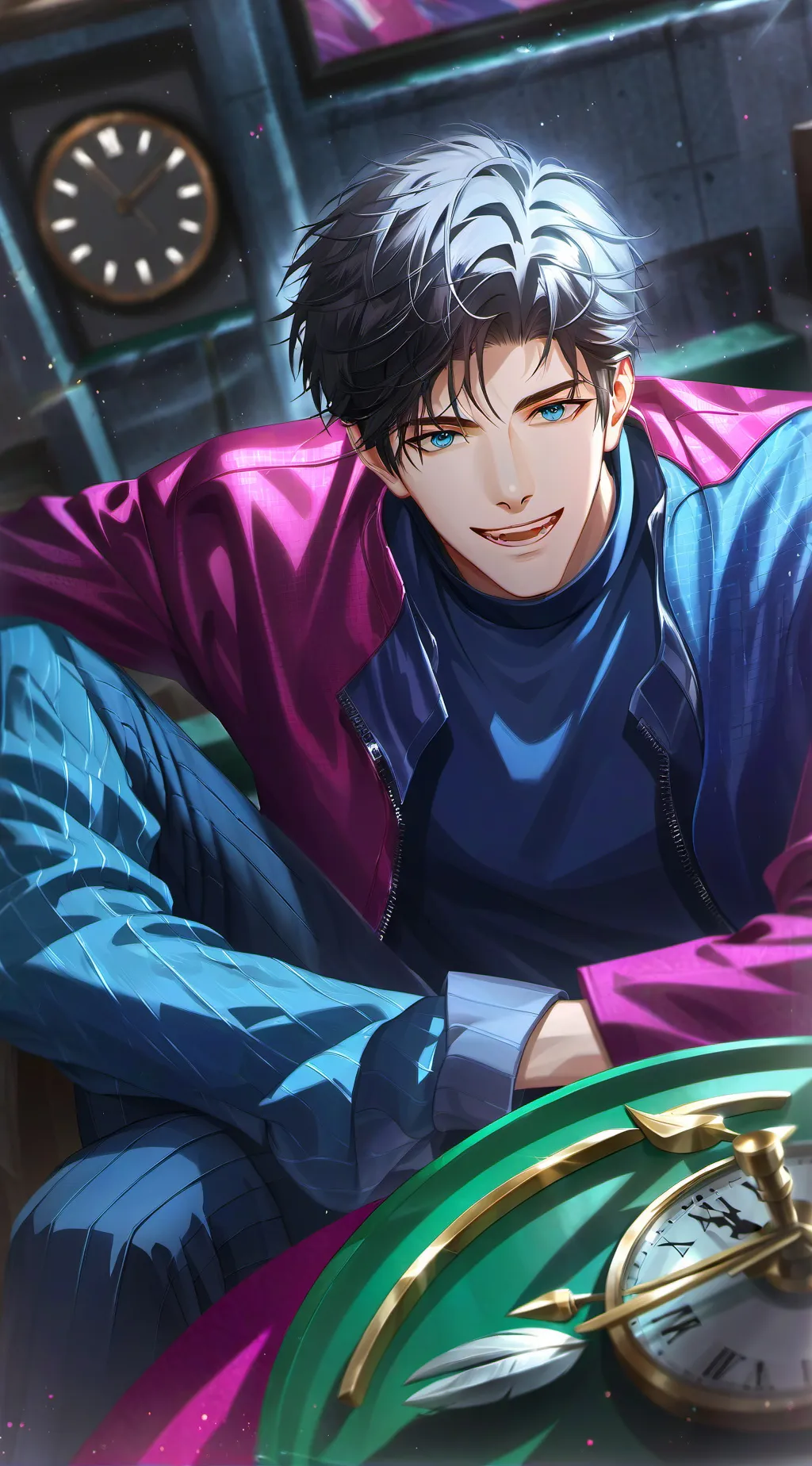 ai character: Handsome Procrasti background