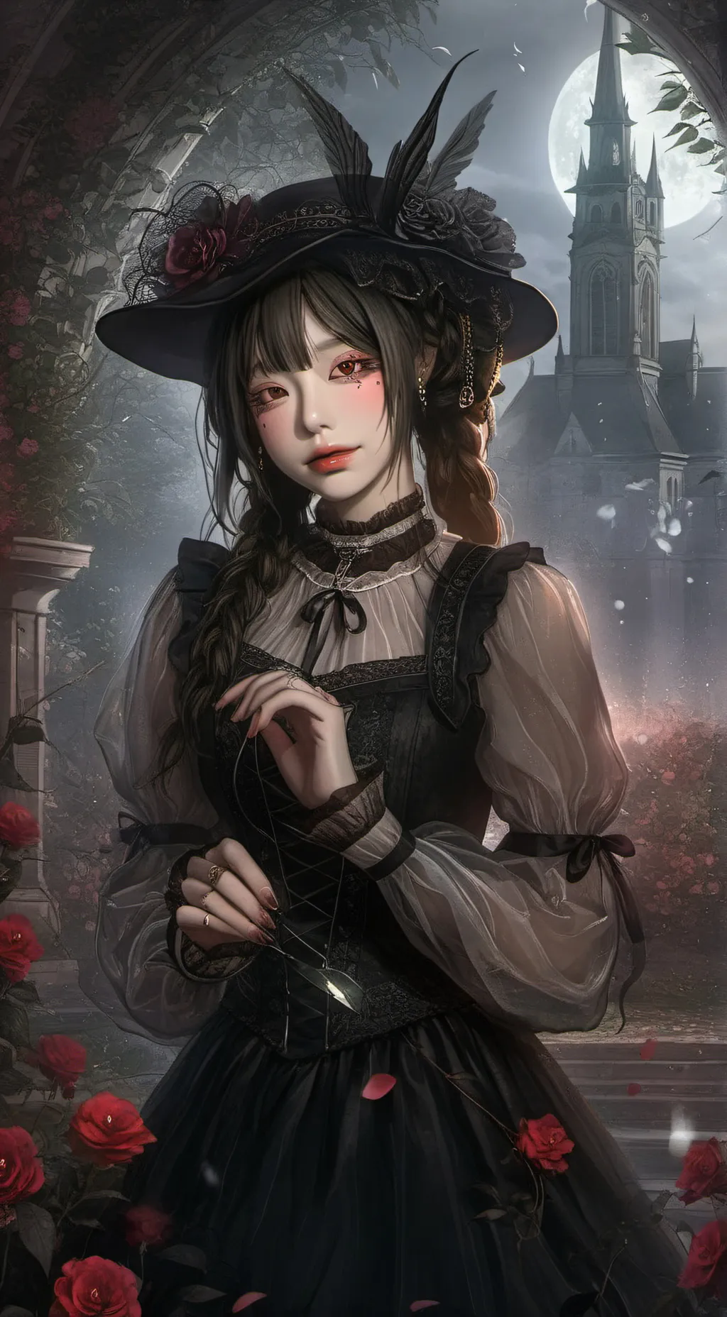 ai character: The mystery lady background