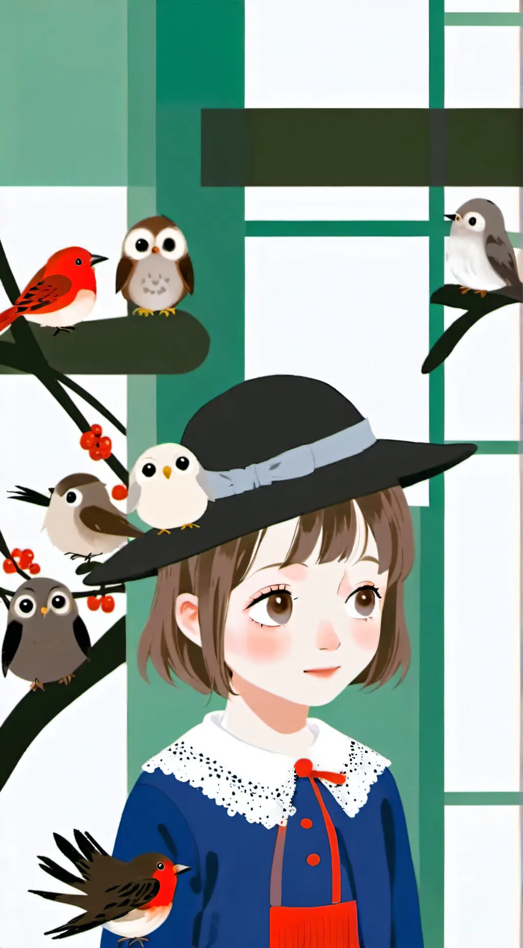 ai character: Magpie moner  background