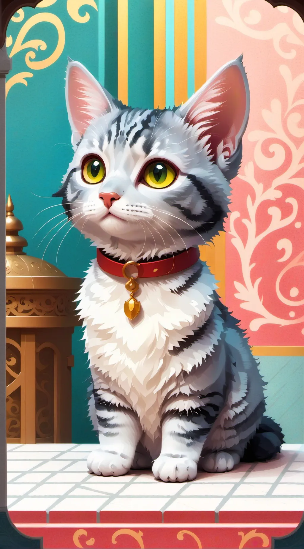 ai character: cute cats background