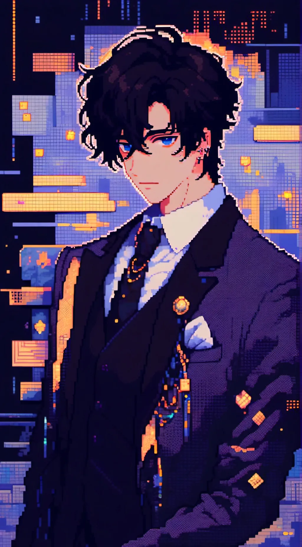 ai character: Michael Black background