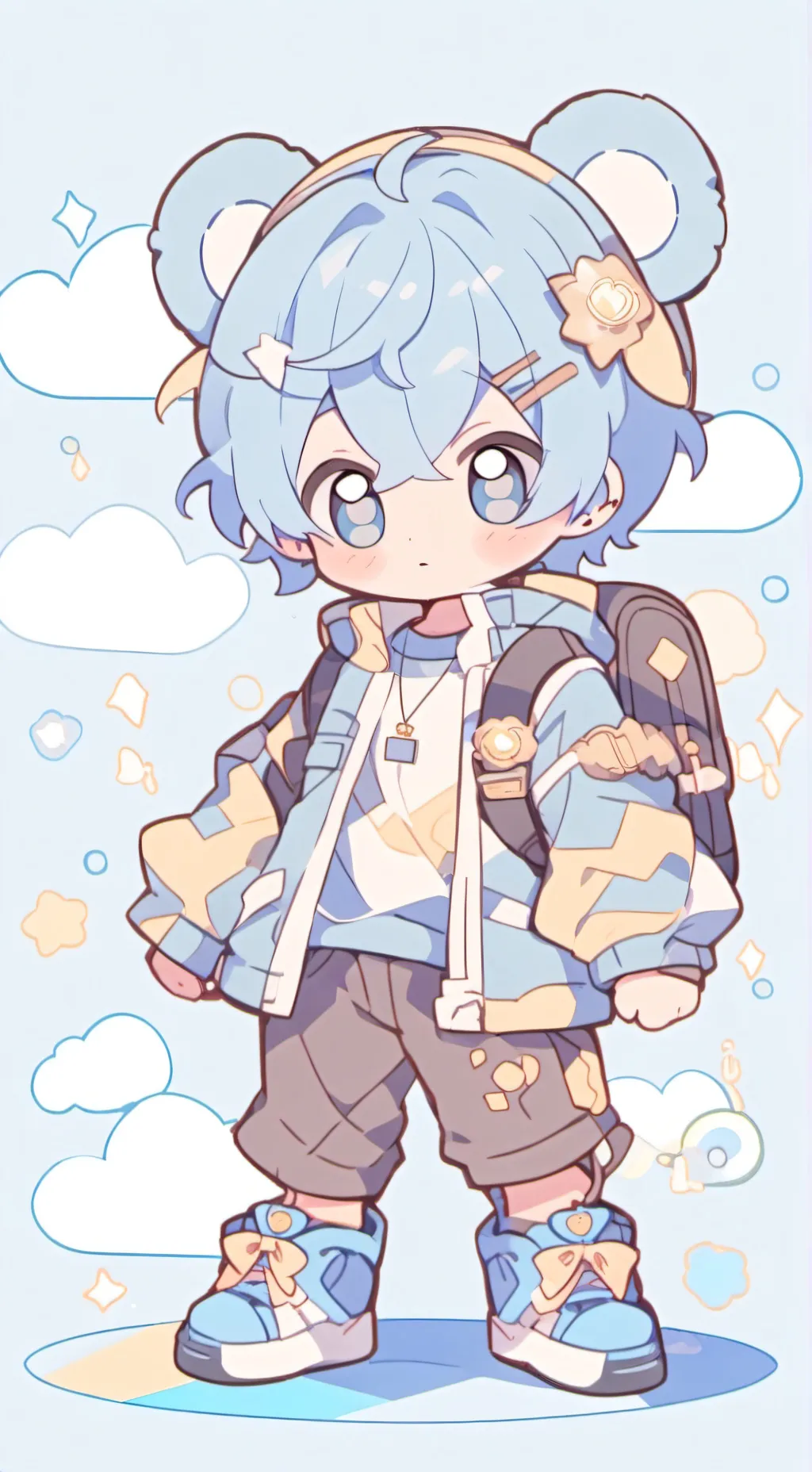 ai character: Sky(temu) background