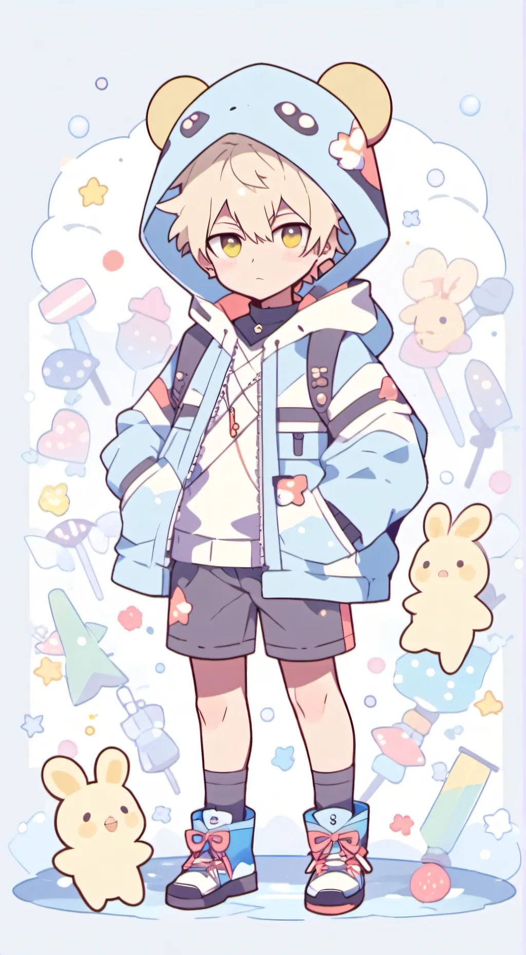 ai character: Katsuki bakugo background