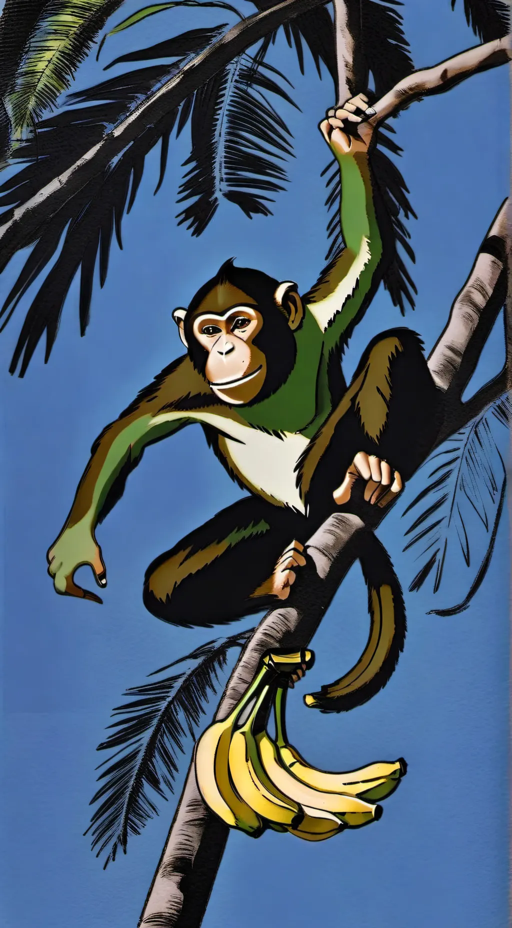 ai character: Chimpanzini banani background