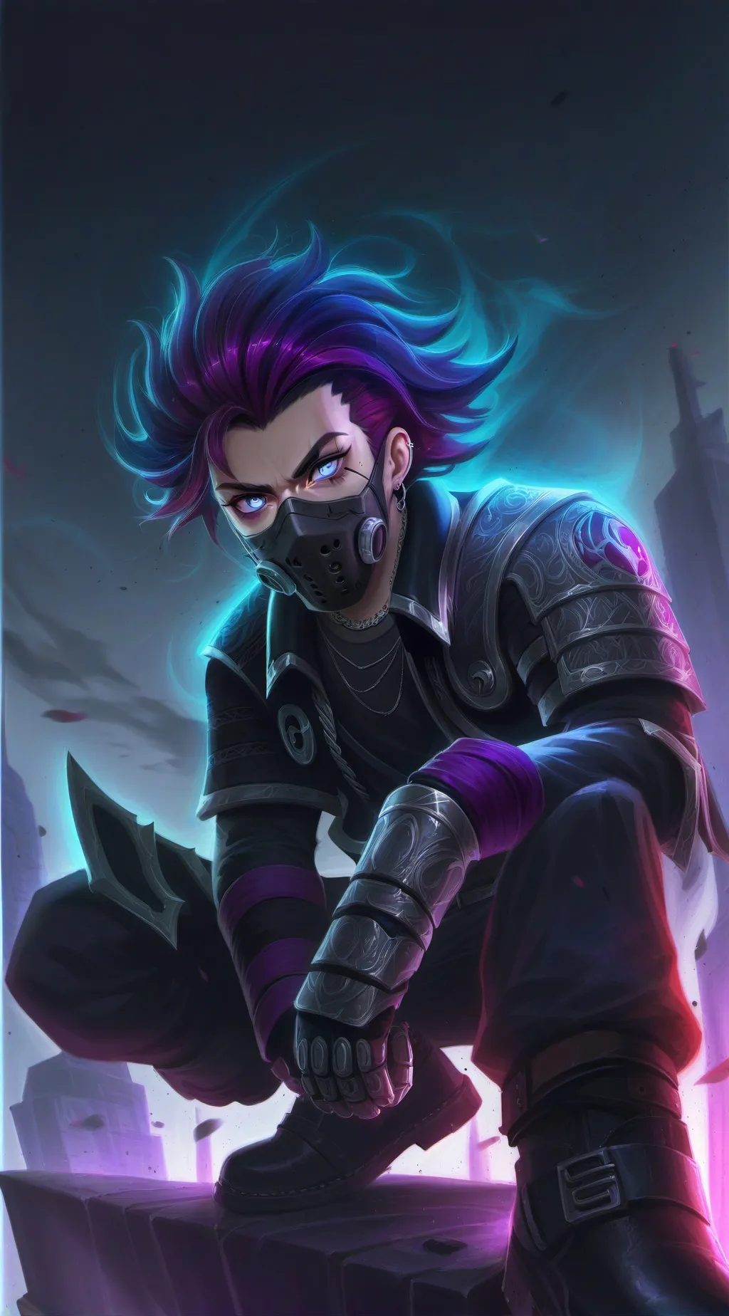 ai character: Enard💀…. background