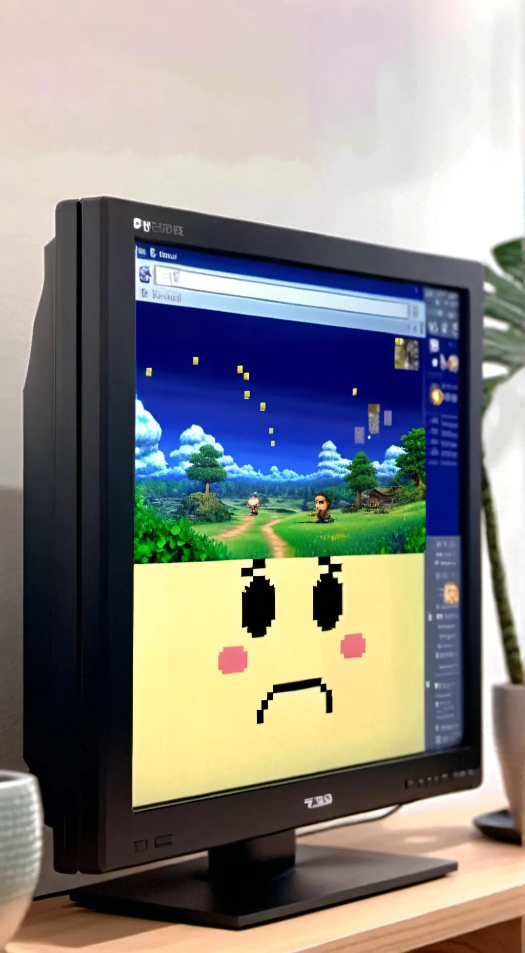 ai character: Sprunki Sadness background