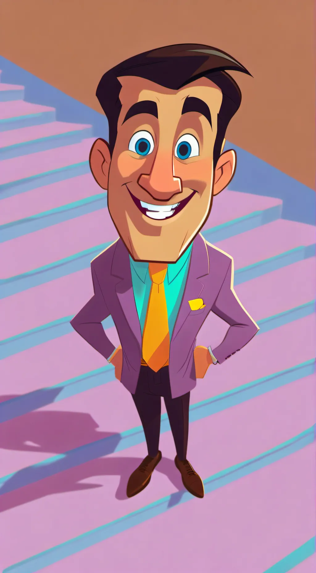 ai character: Follow me…. background