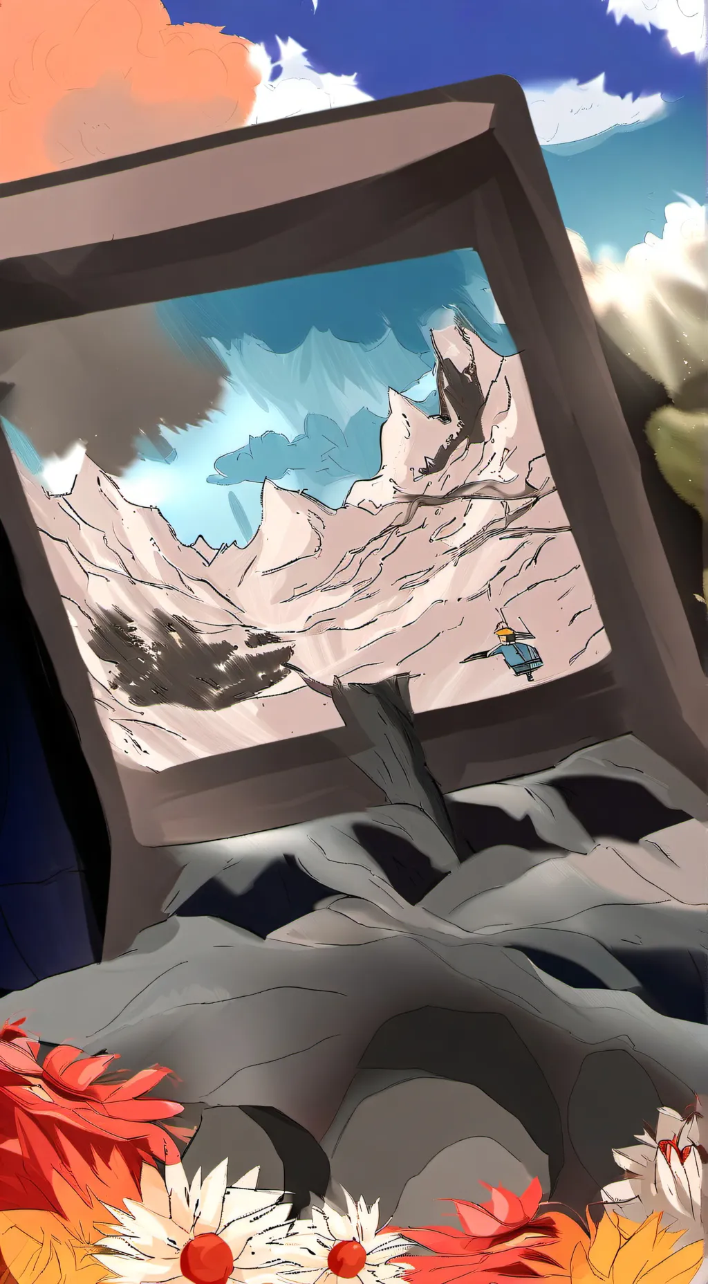 ai character: sky background