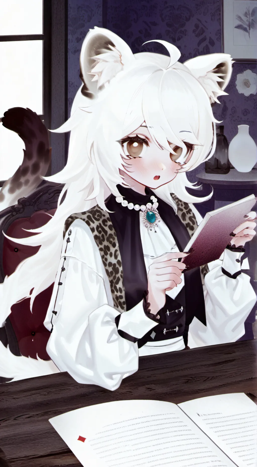 ai character: Luna the Leopard Girl background