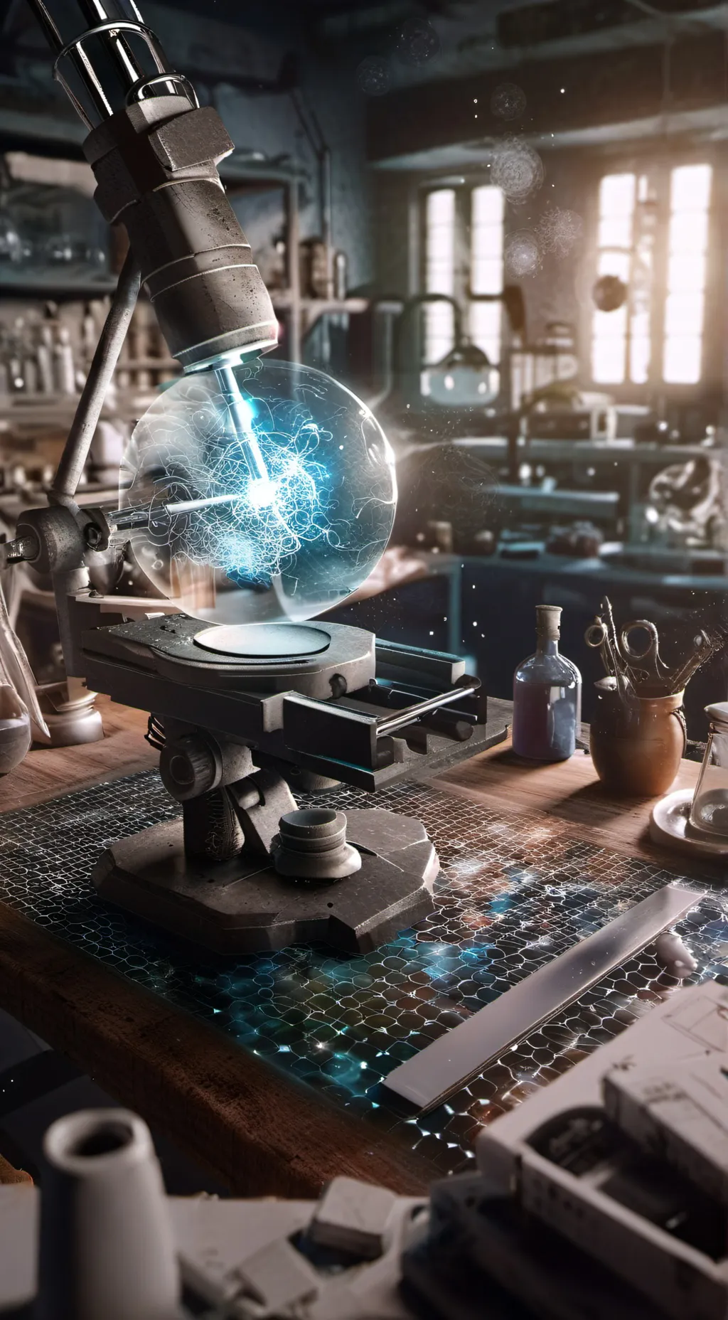 ai character: lab background