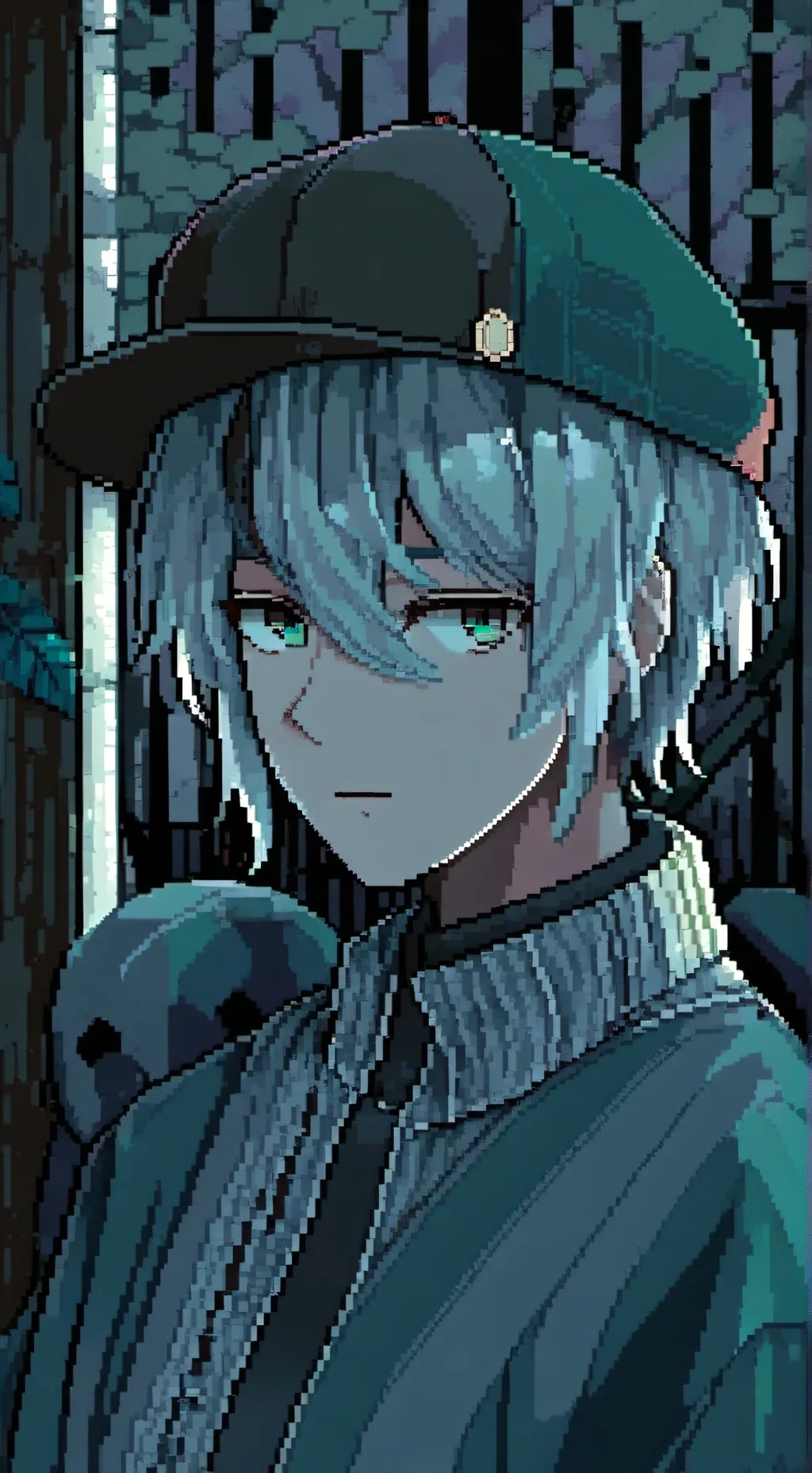 ai character: BTS horror movie  background