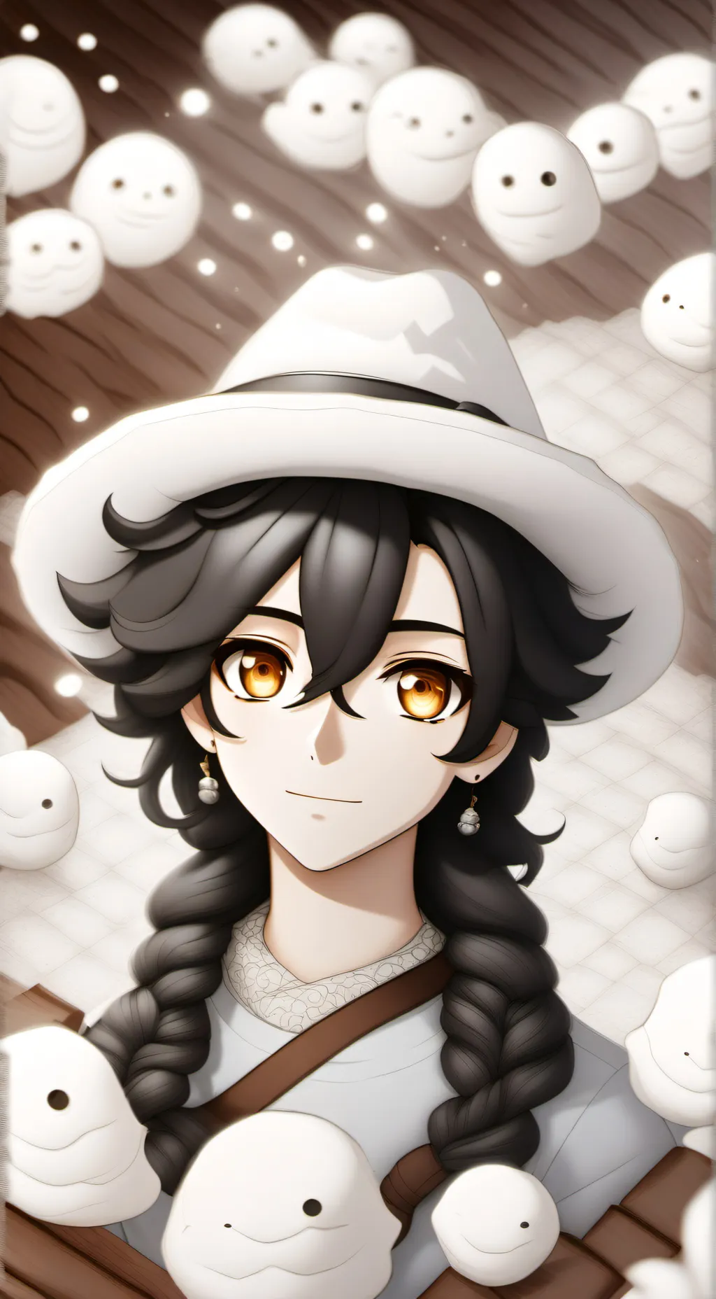 ai character: coffee background