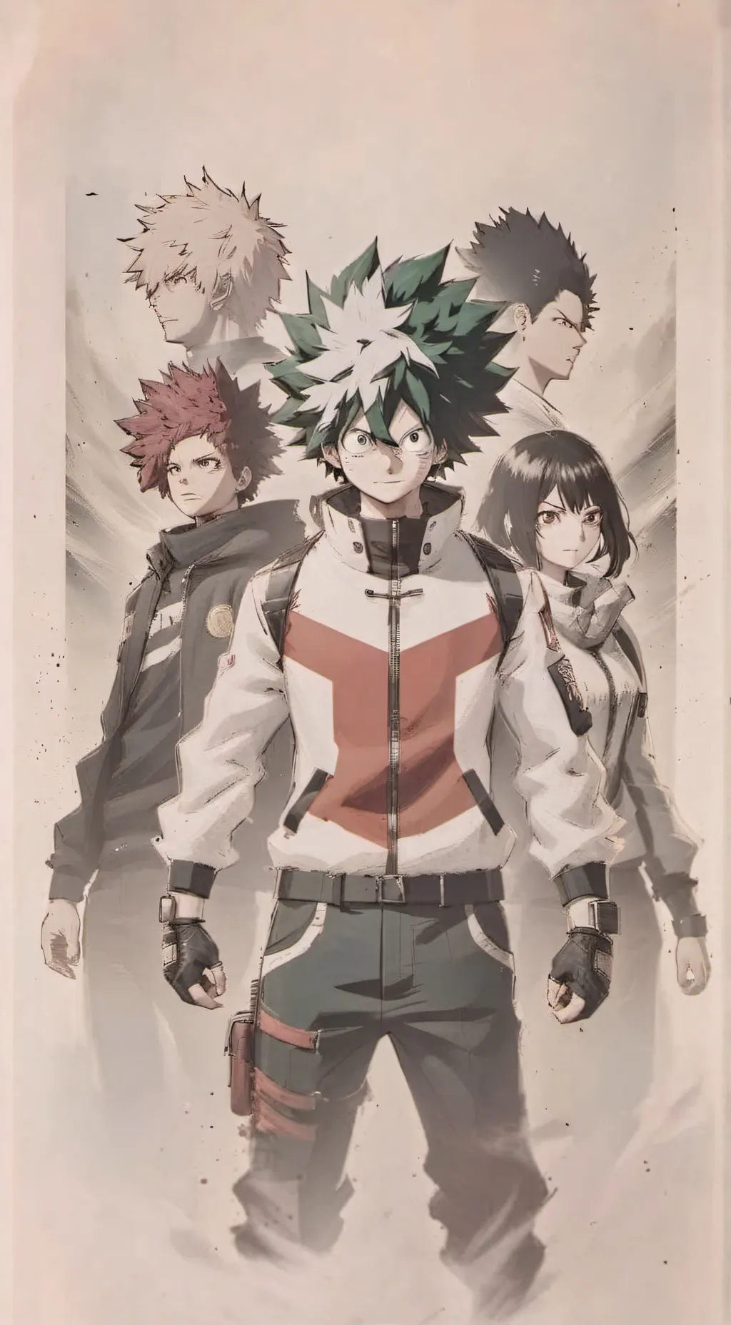 ai character: Pro heroes meeting background