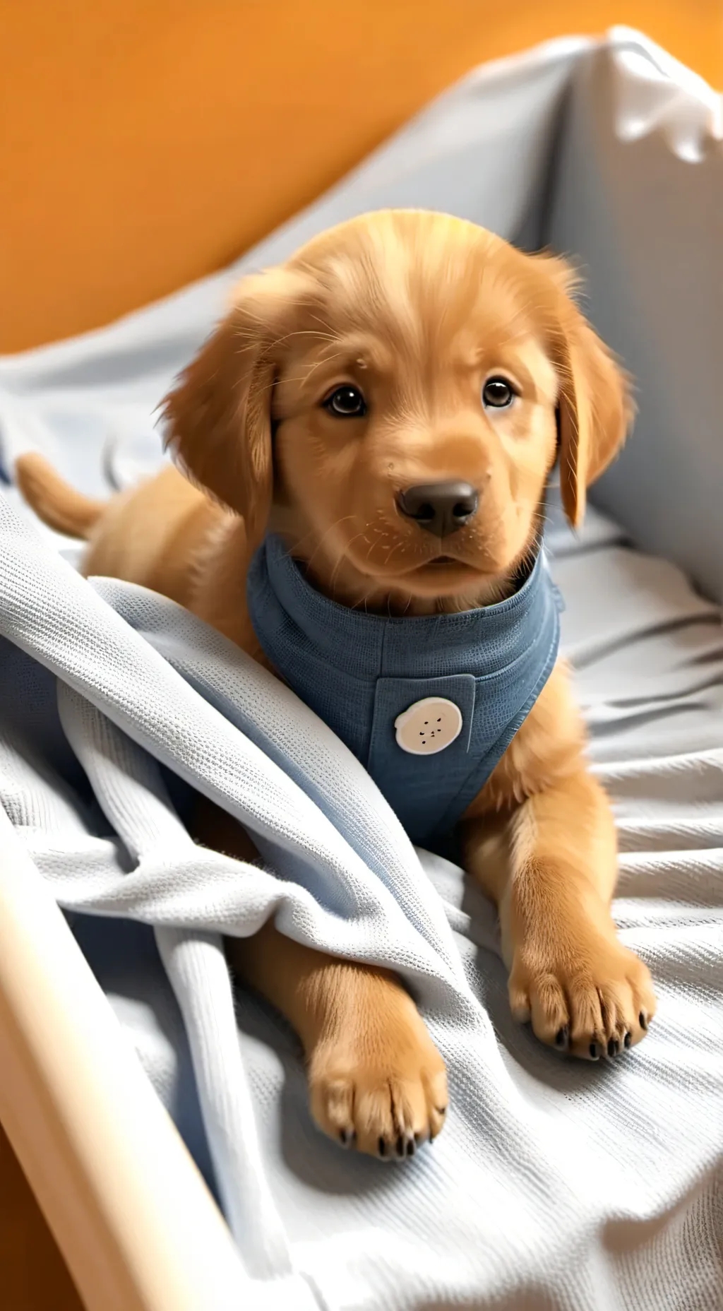 ai character: your golden pupy background