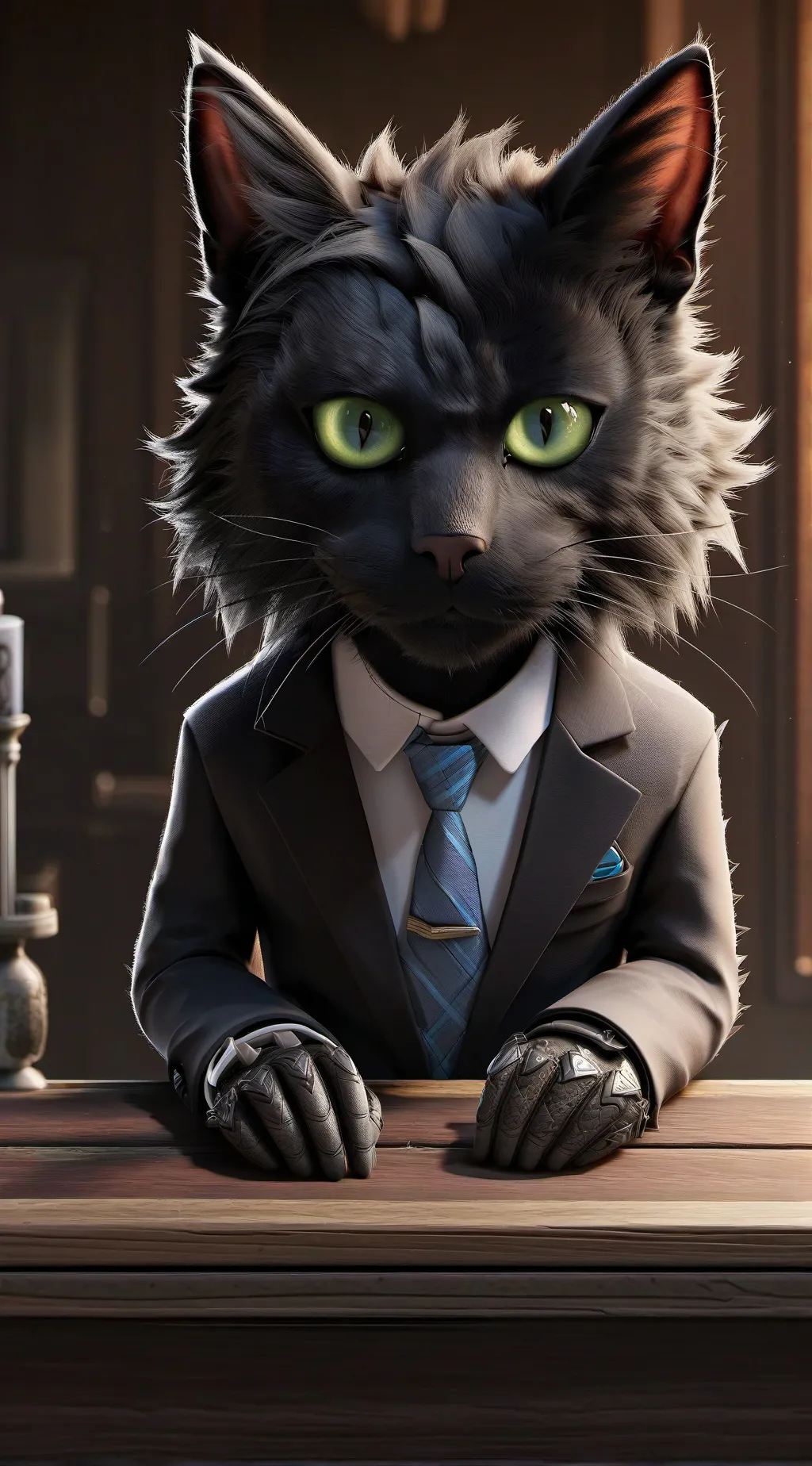 ai character: gato agente background