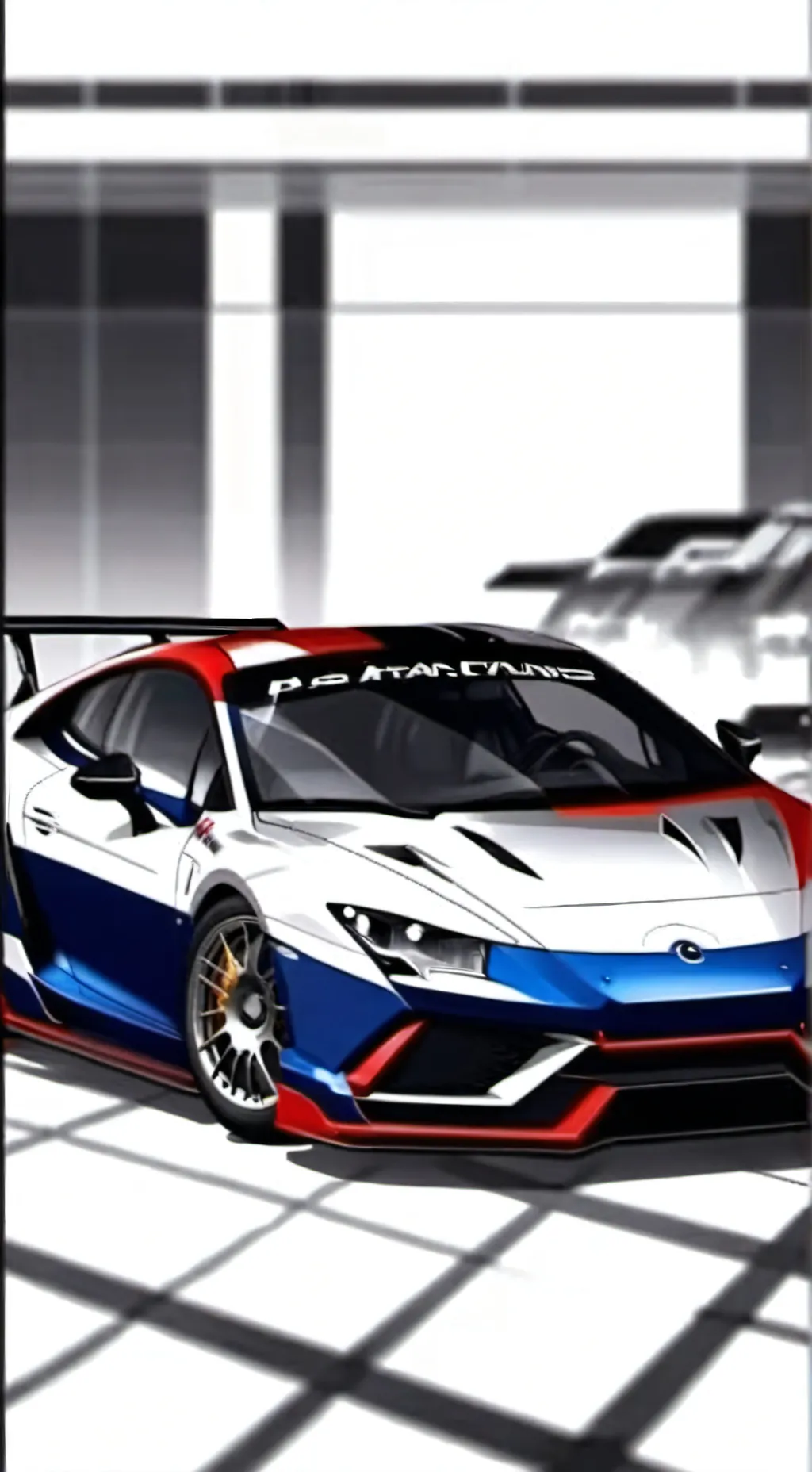 ai character: lamborghini background