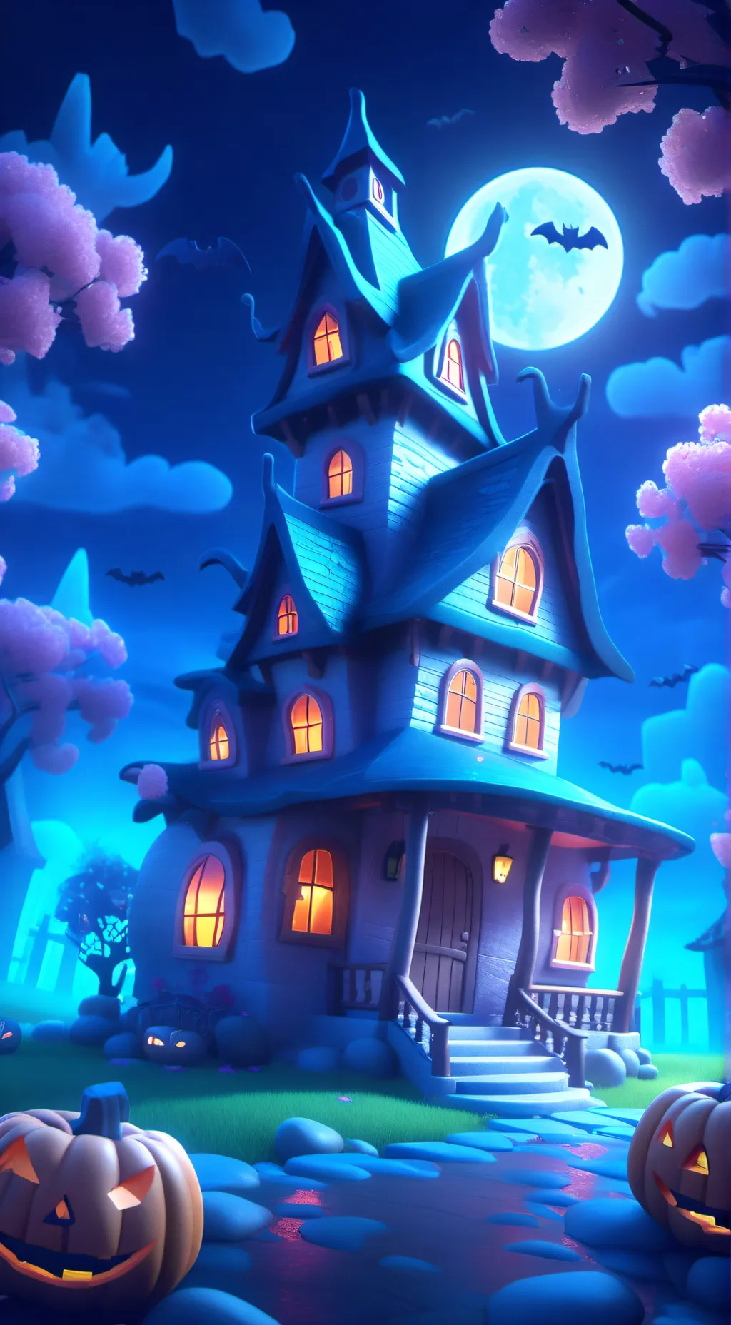 ai character: Dw Halloween background