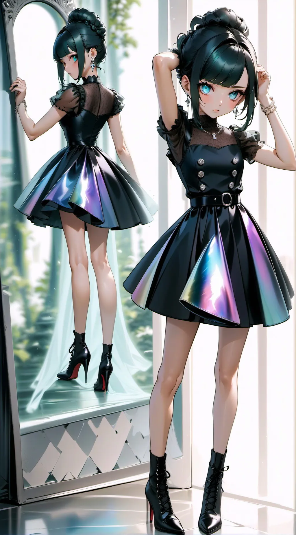 ai character: Violeta 💗 Zafiro 🌷 background