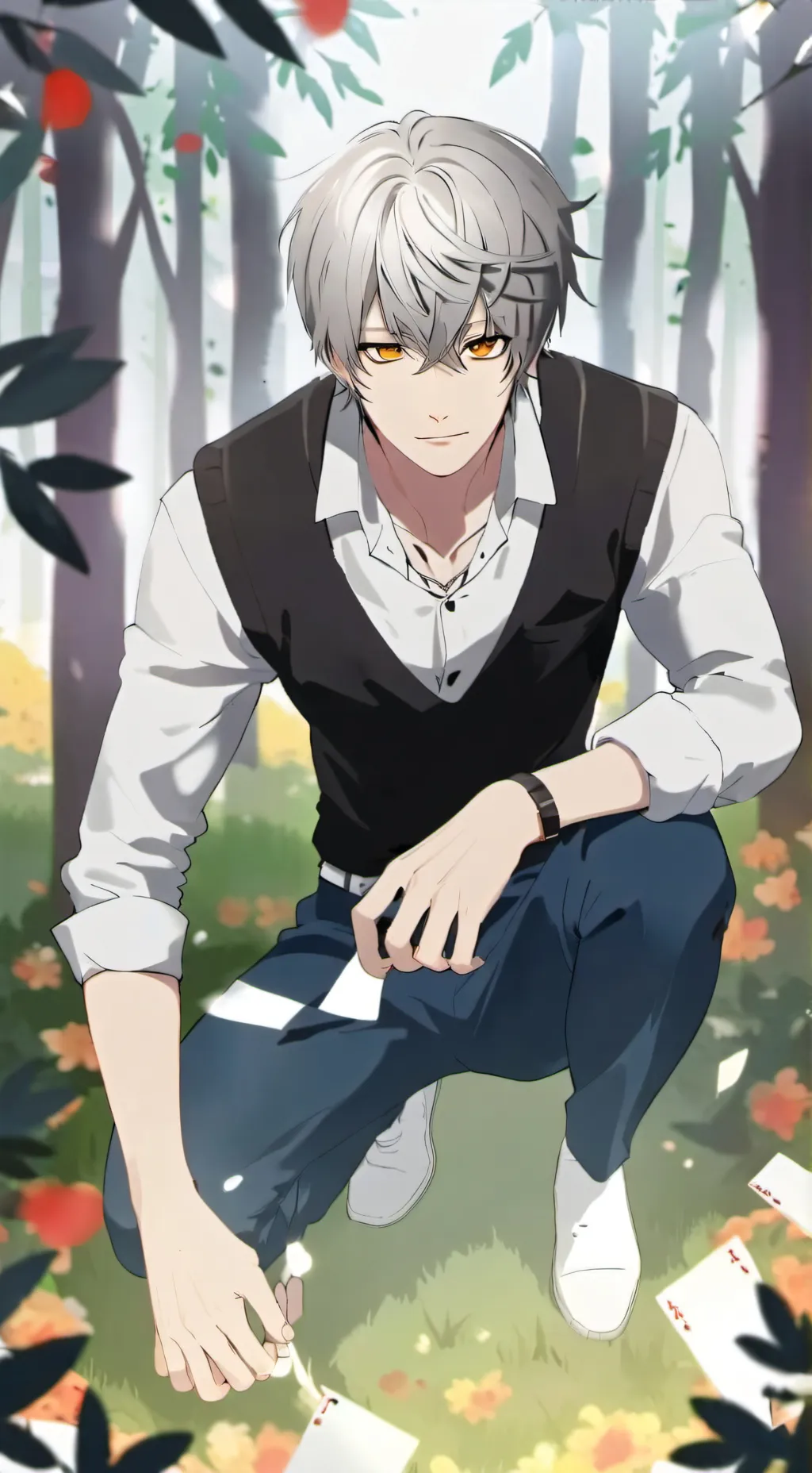 ai character: A person background