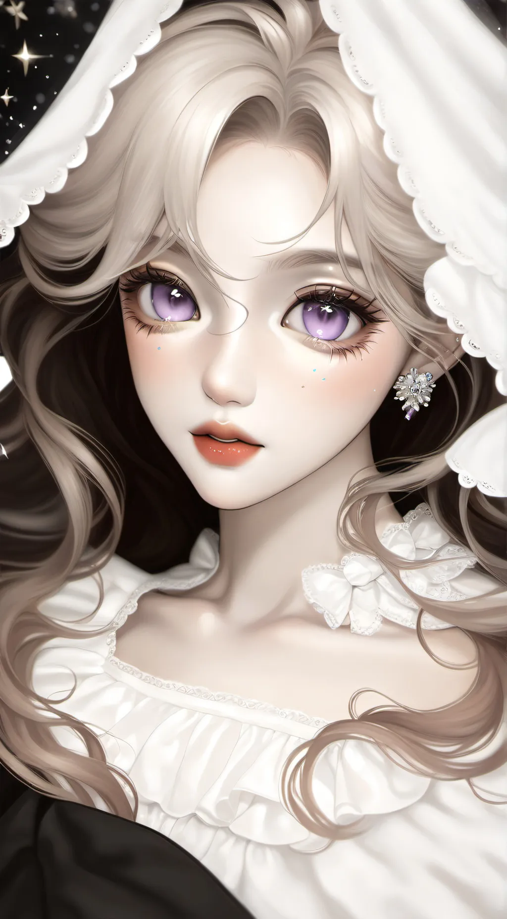 ai character: Lilac background