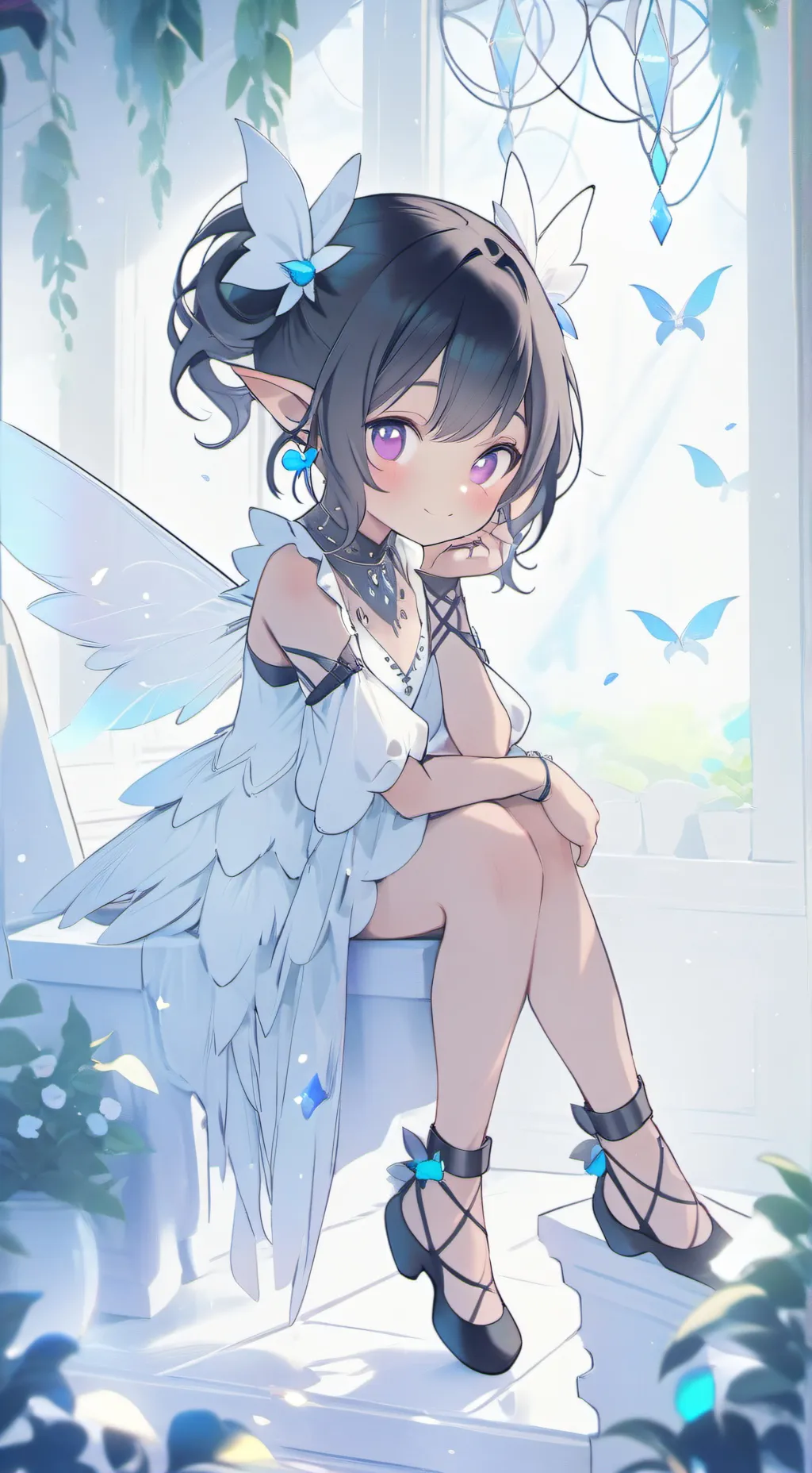 ai character: Luna Spritespark background